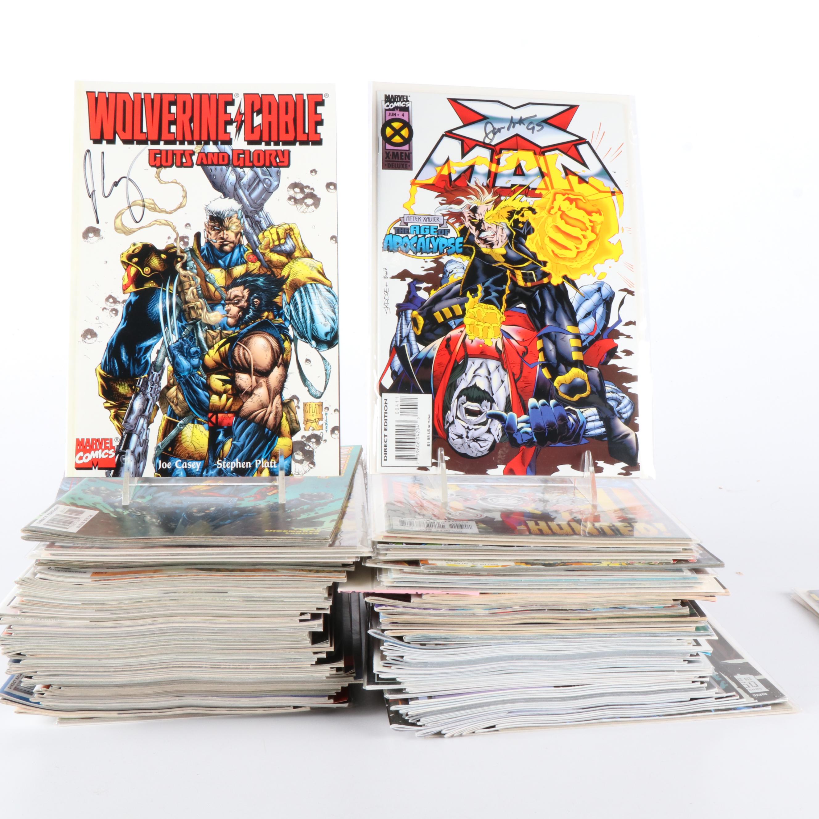 Over 100 Modern Age Comics Including Artist Signed Issues and Hardcover Book