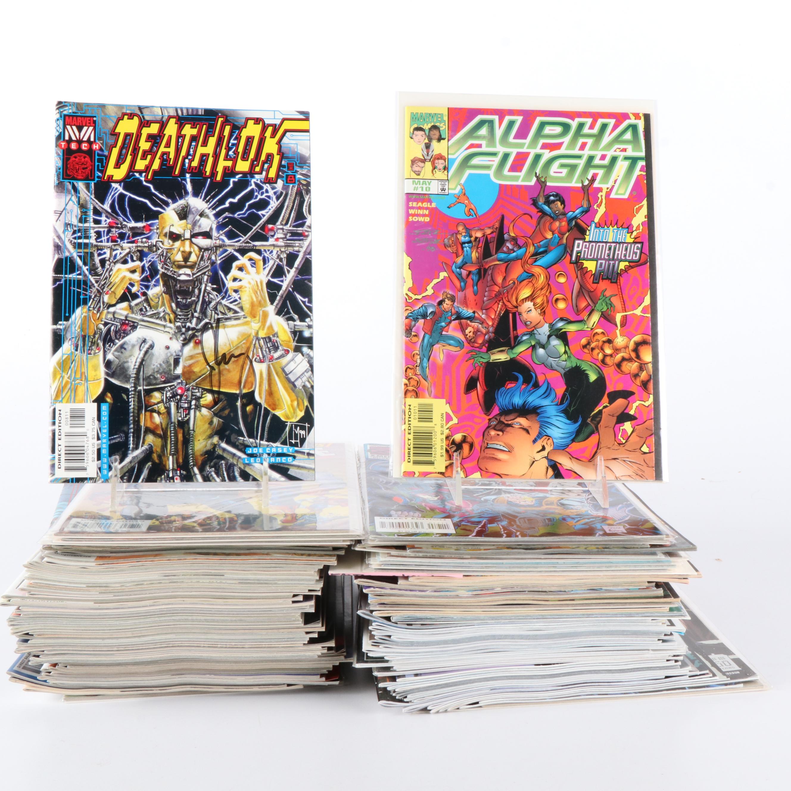 Over 100 Modern Age Comics Including Artist Signed Issues and Hardcover Book