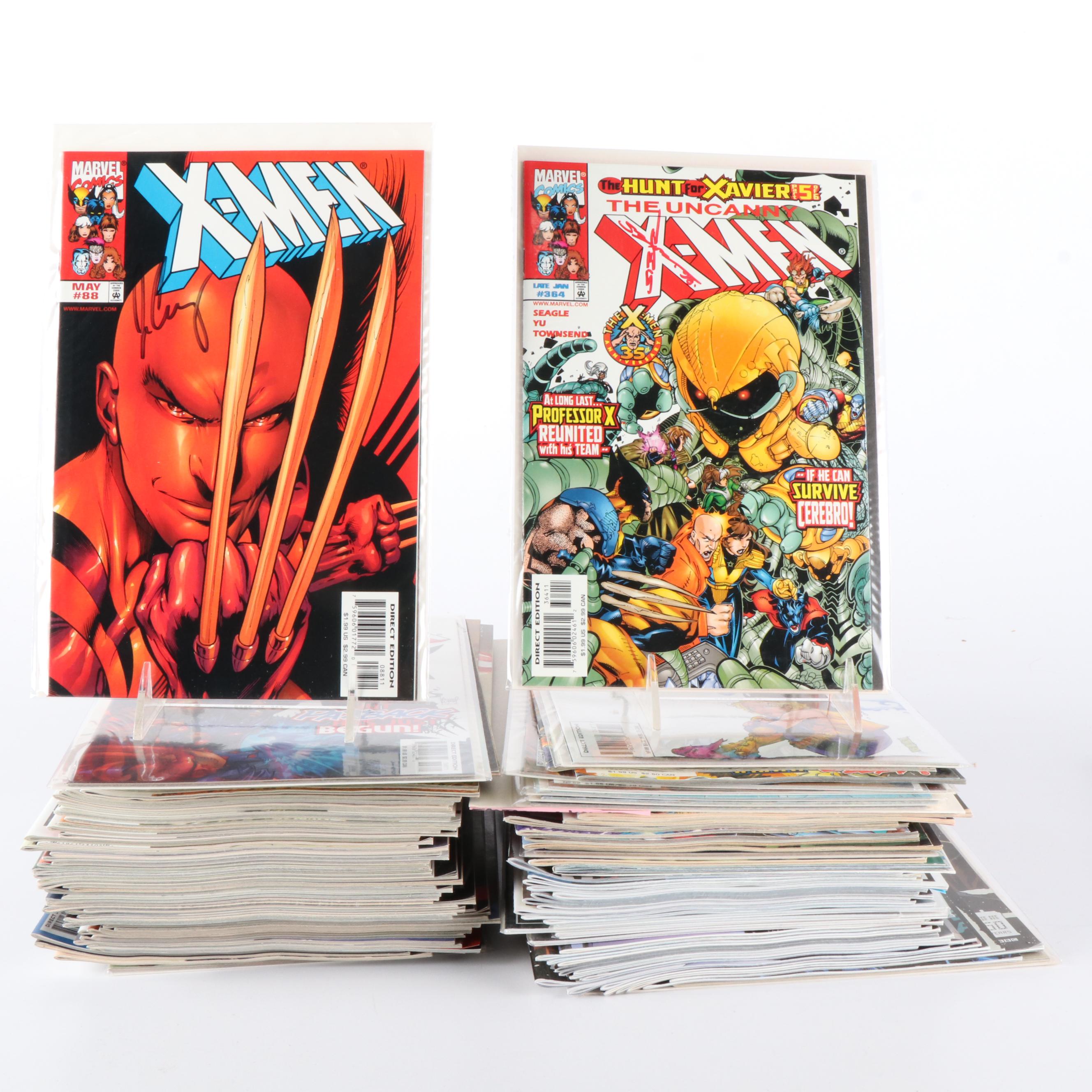 Over 100 Modern Age Comics Including Artist Signed Issues and Hardcover Book