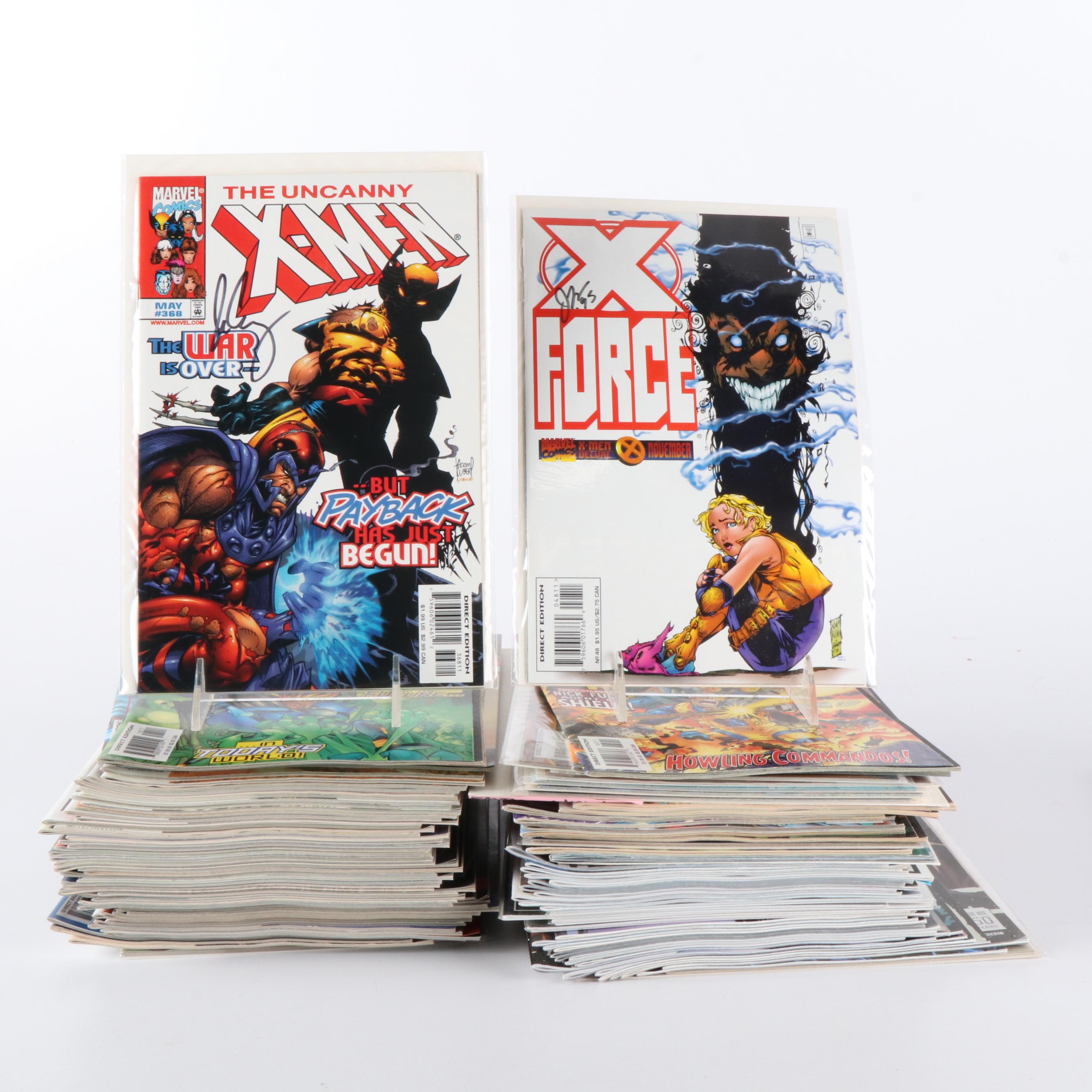 Over 100 Modern Age Comics Including Artist Signed Issues and Hardcover Book