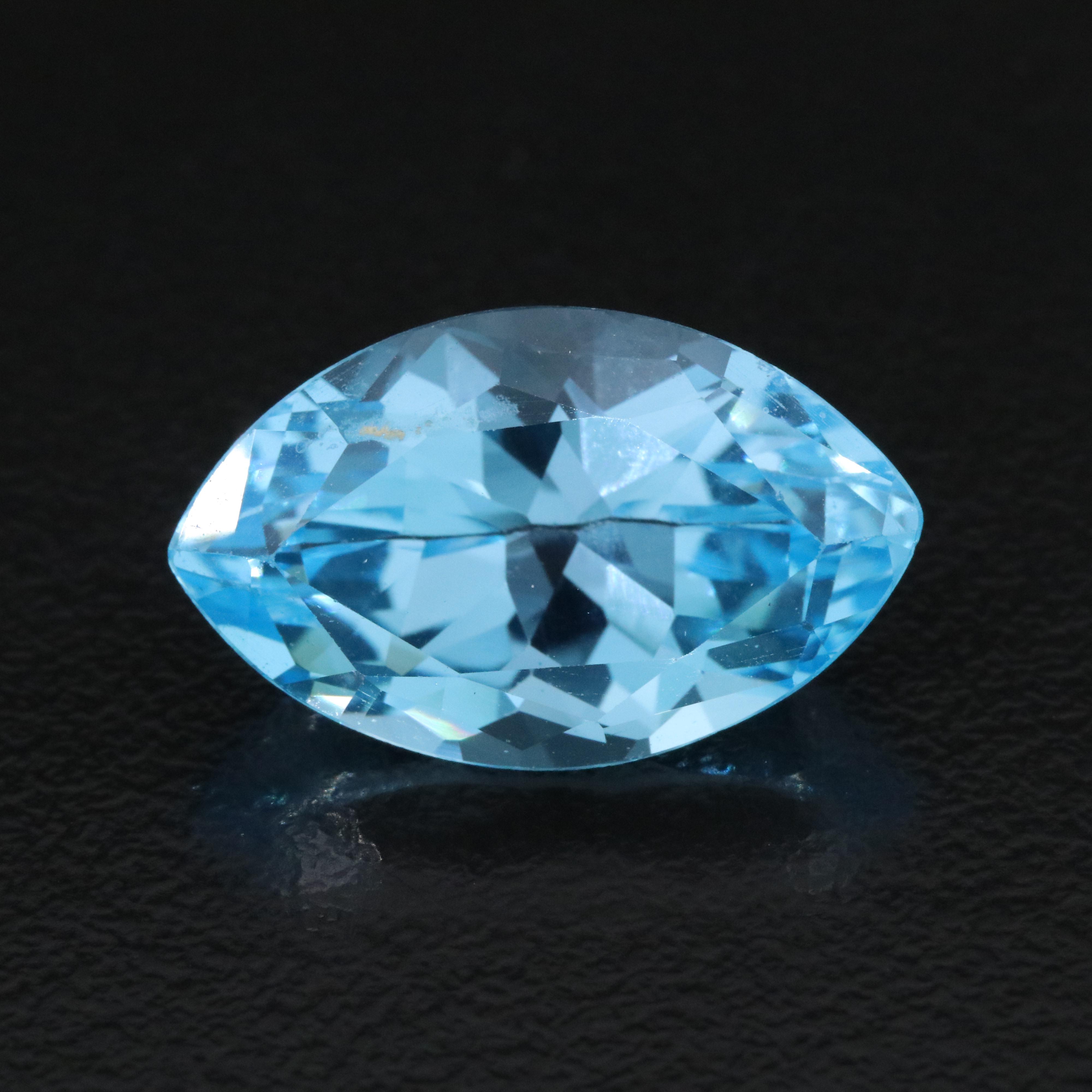 Loose 14.11 CT Swiss Blue Topaz