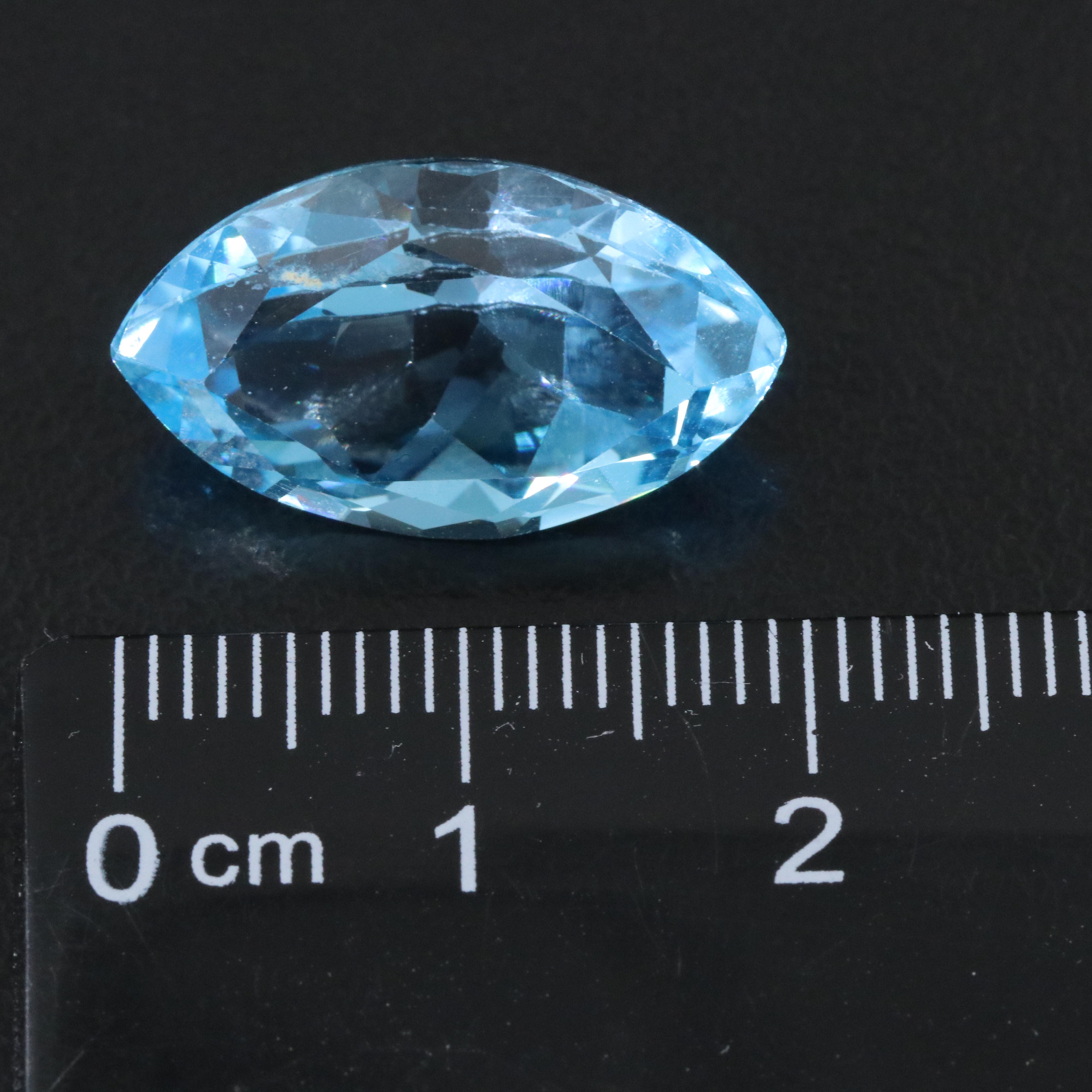 Loose 14.11 CT Swiss Blue Topaz