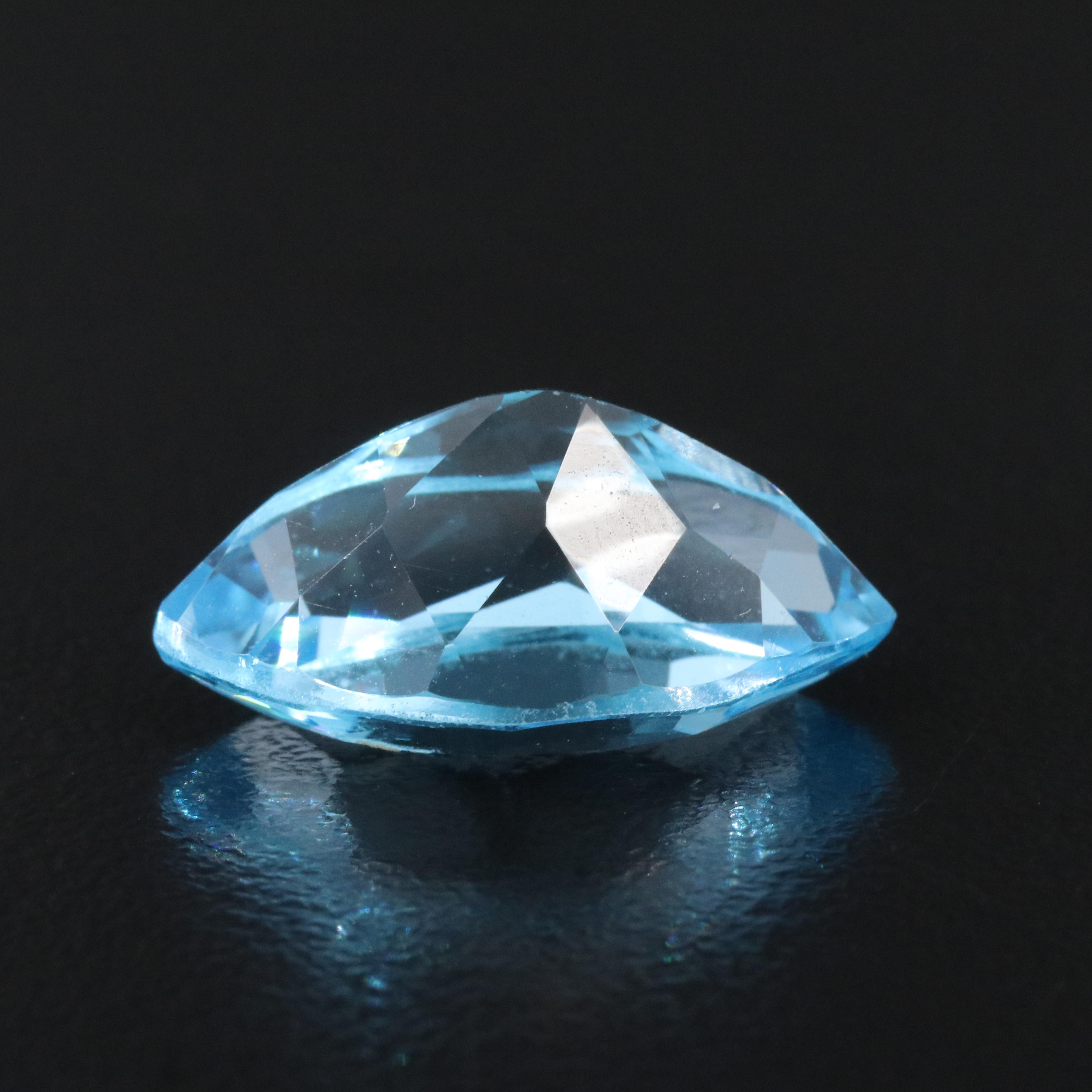 Loose 14.11 CT Swiss Blue Topaz