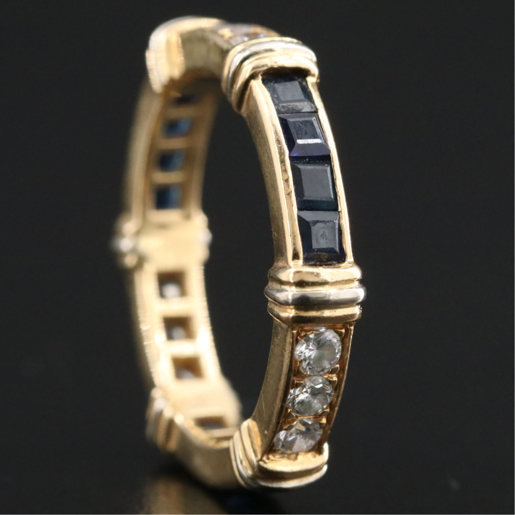 Cartier Contessa 18K Sapphire and 0.36 CTW Diamond Eternity Band