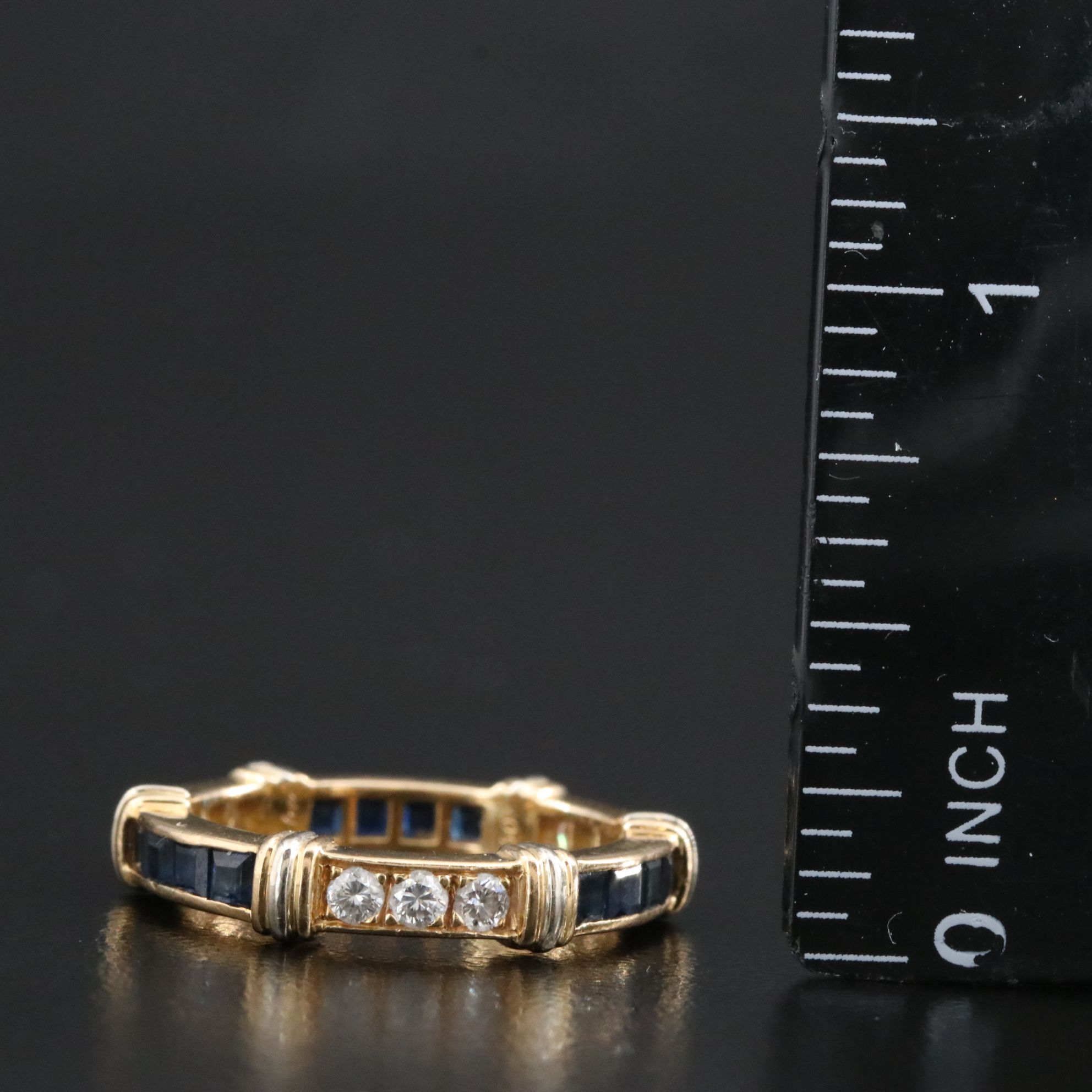 Cartier Contessa 18K Sapphire and 0.36 CTW Diamond Eternity Band