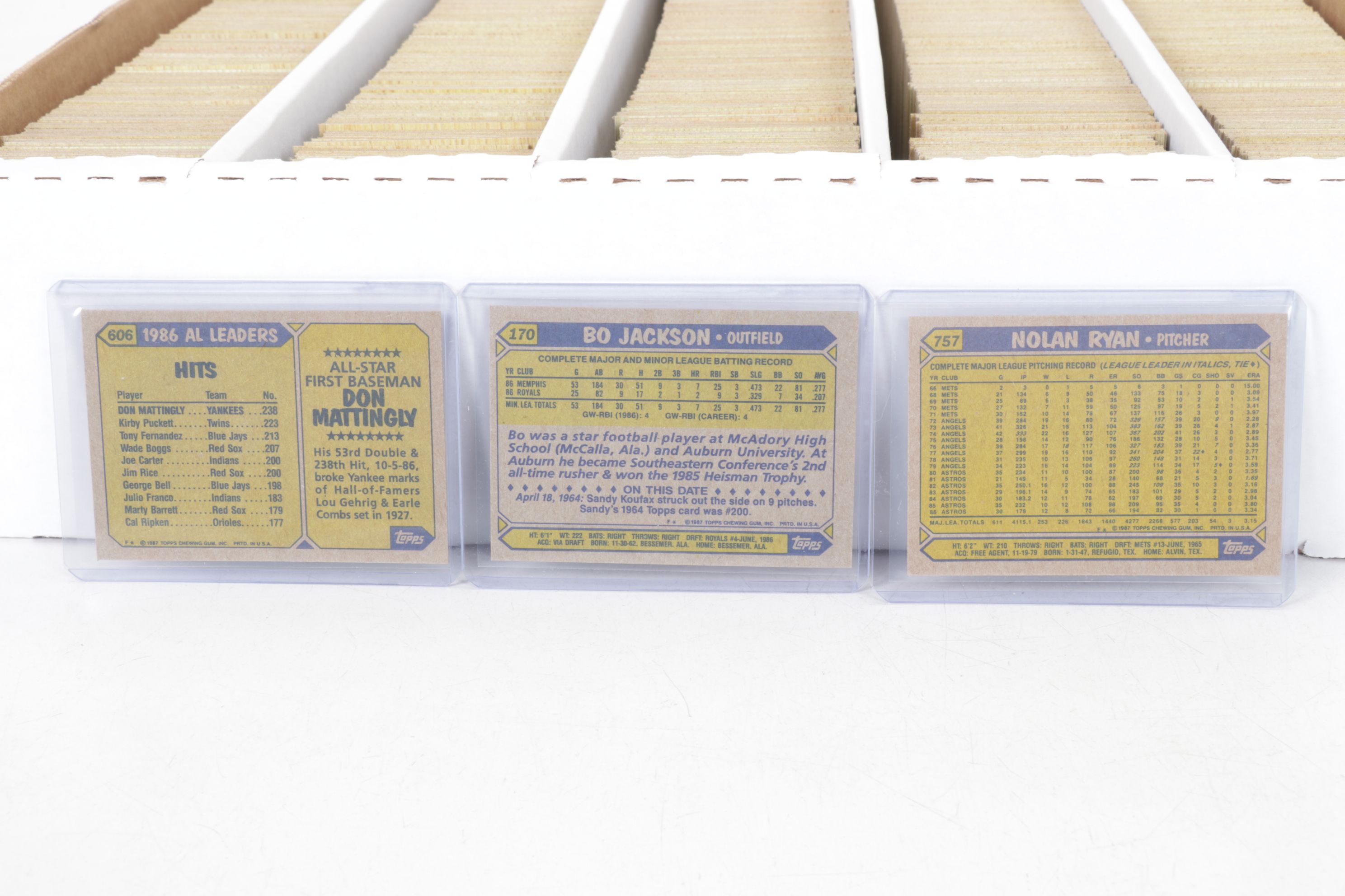 Topps 1987 Baseball Trading Cards Featuring Barry Bonds & More