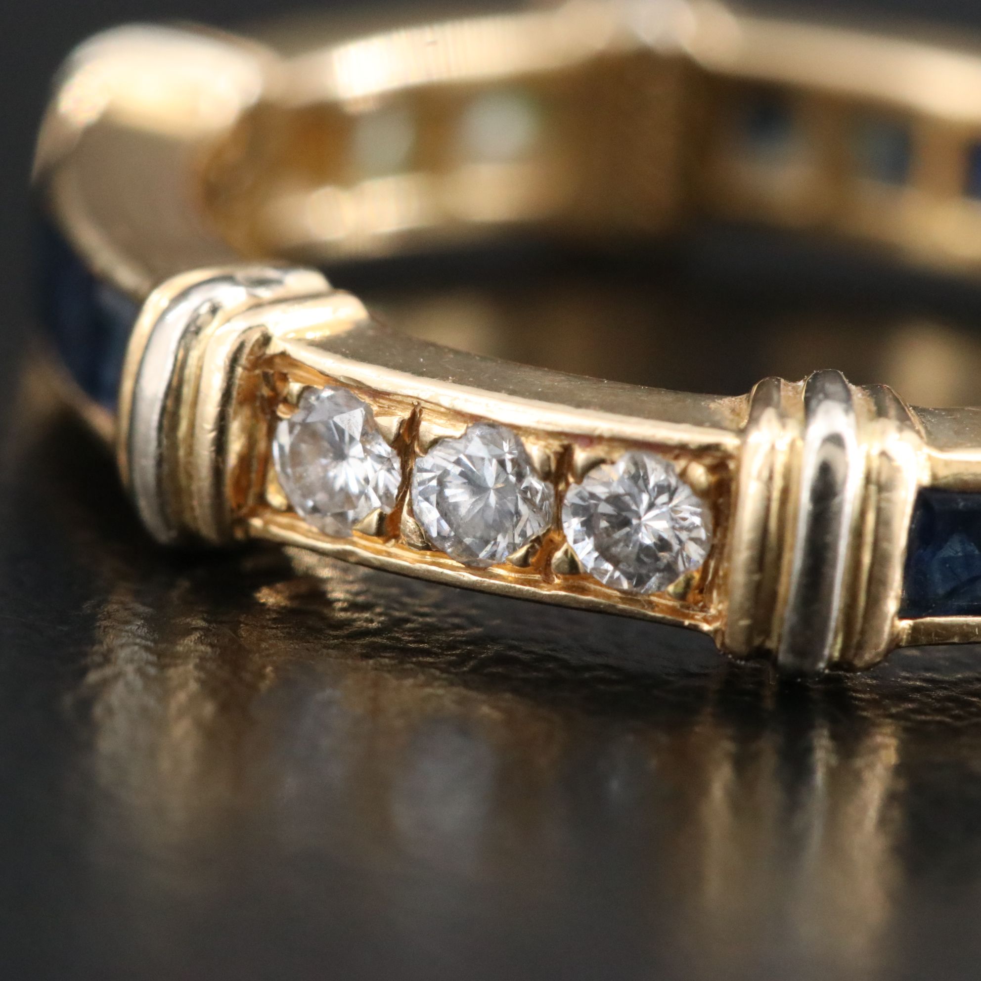 Cartier Contessa 18K Sapphire and 0.36 CTW Diamond Eternity Band