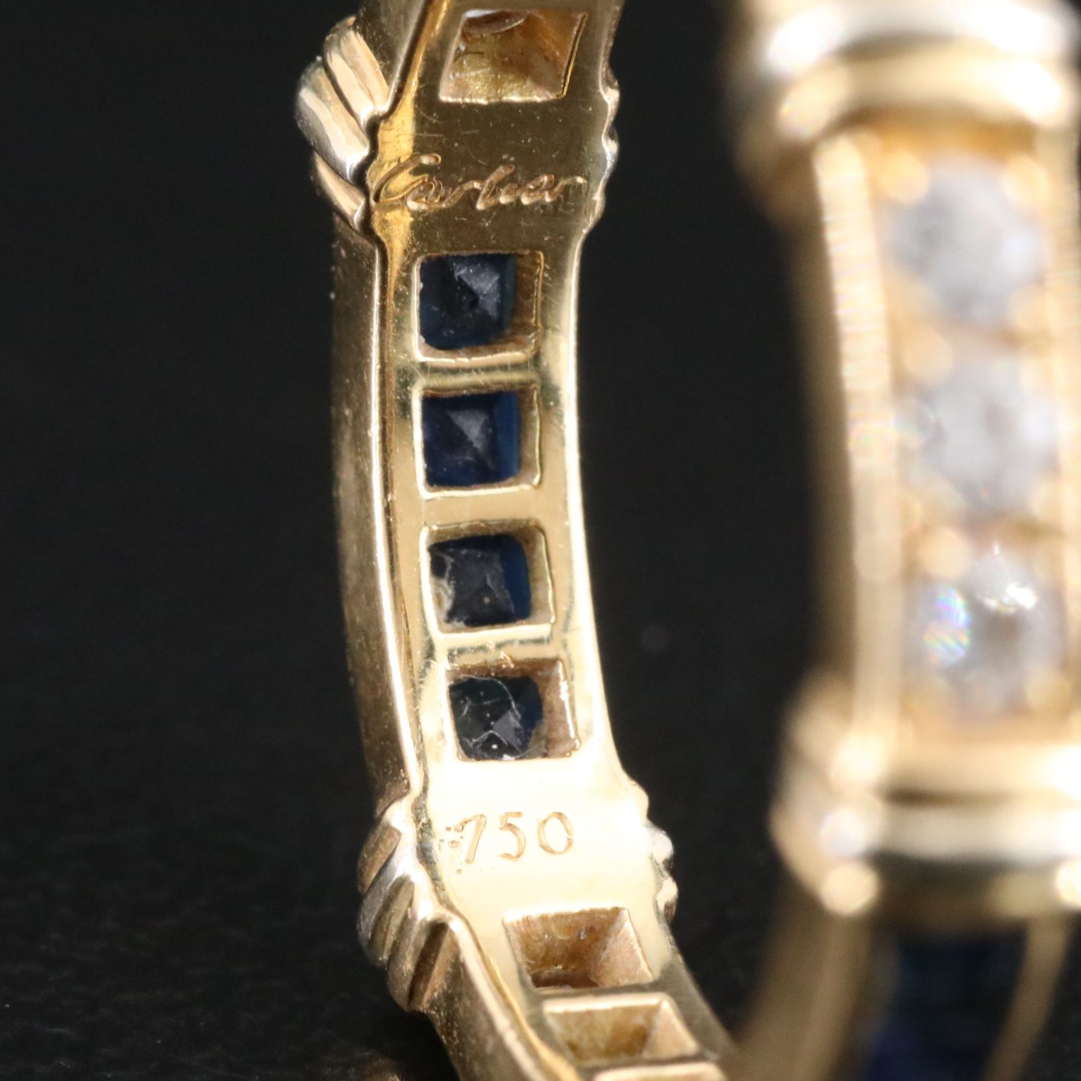 Cartier Contessa 18K Sapphire and 0.36 CTW Diamond Eternity Band