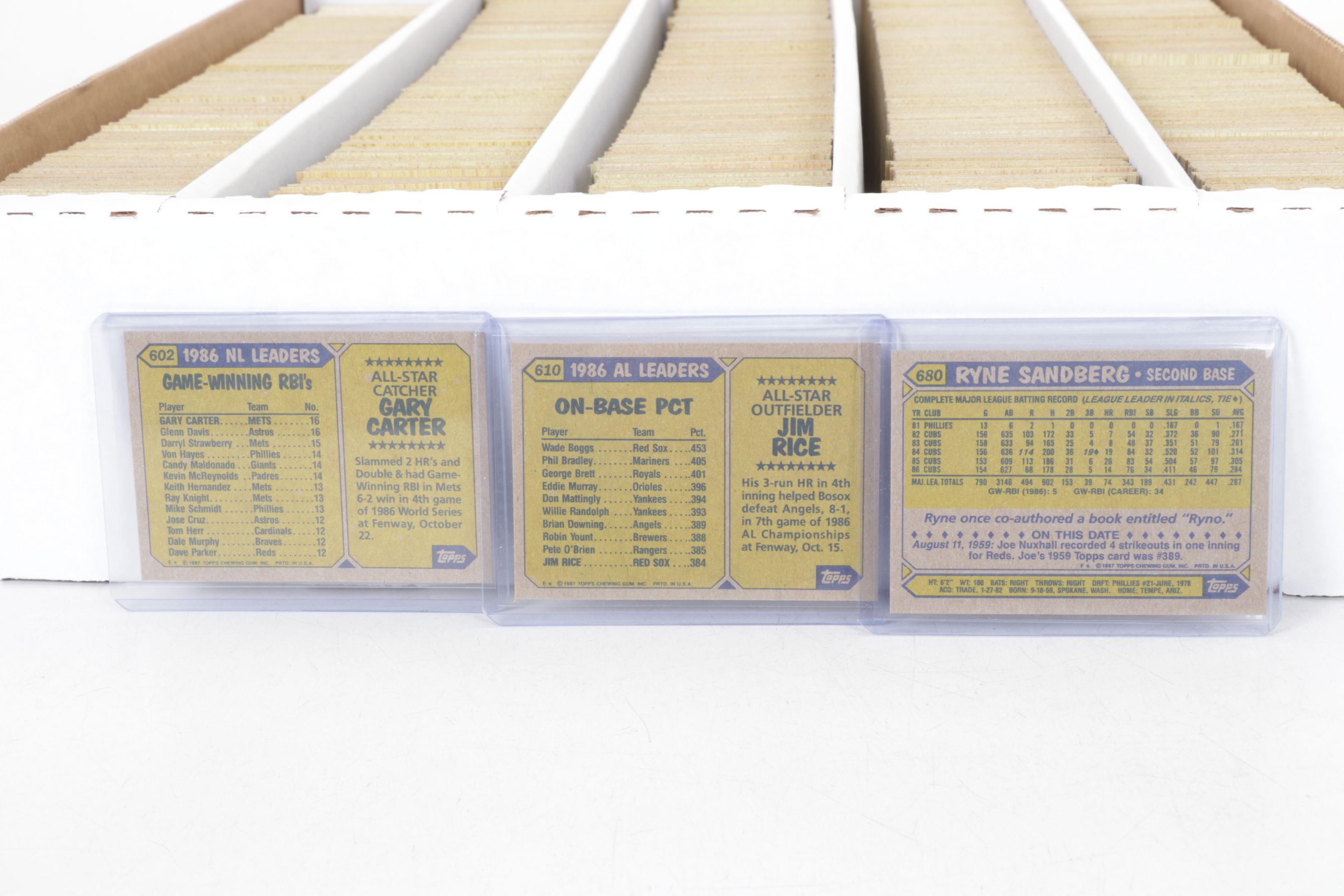 Topps 1987 Baseball Trading Cards Featuring Barry Bonds & More