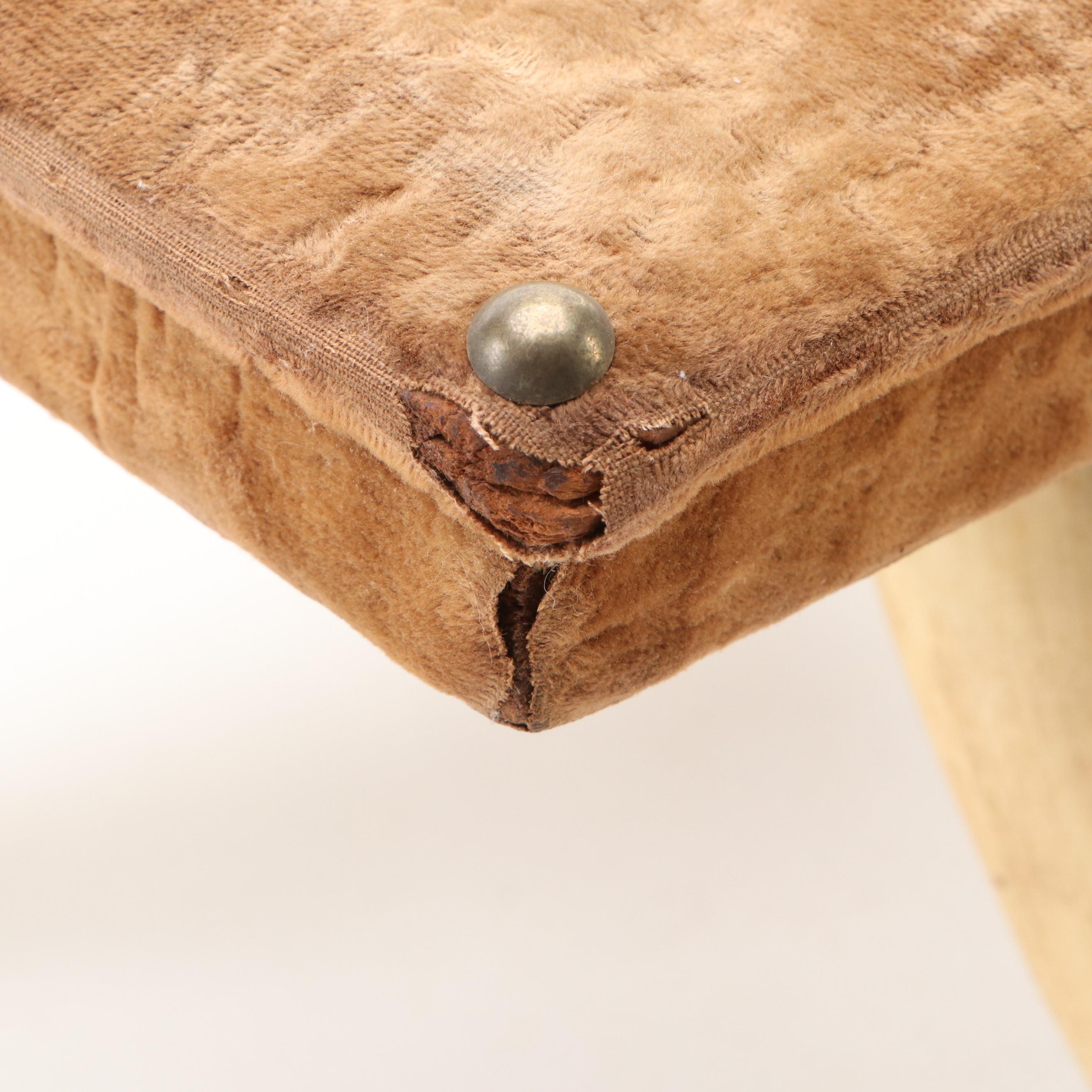 Folk Art Horn Footed Footstool