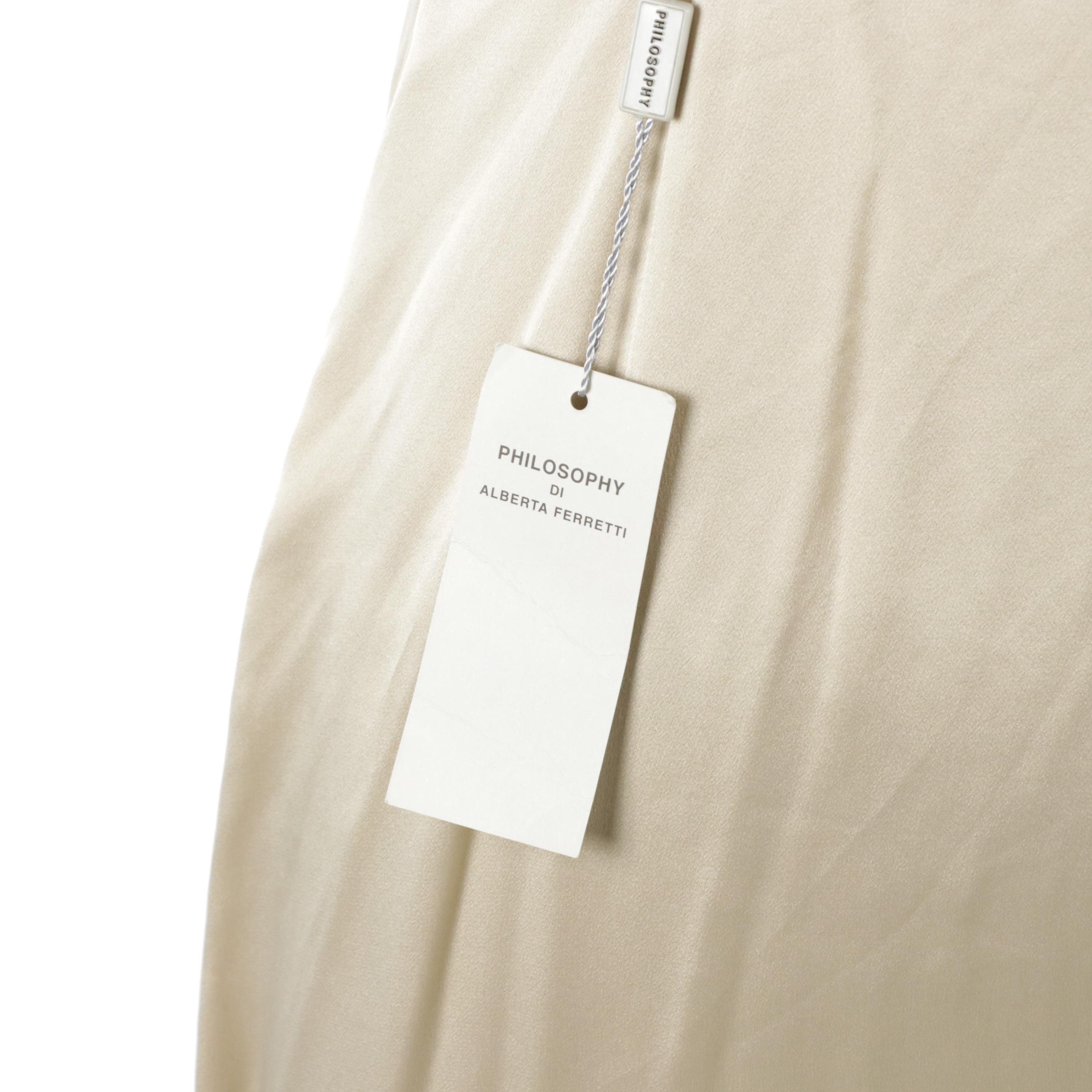 Philosophy di Alberta Ferretti Beaded Slip Dress and Other Boa Feather Vest