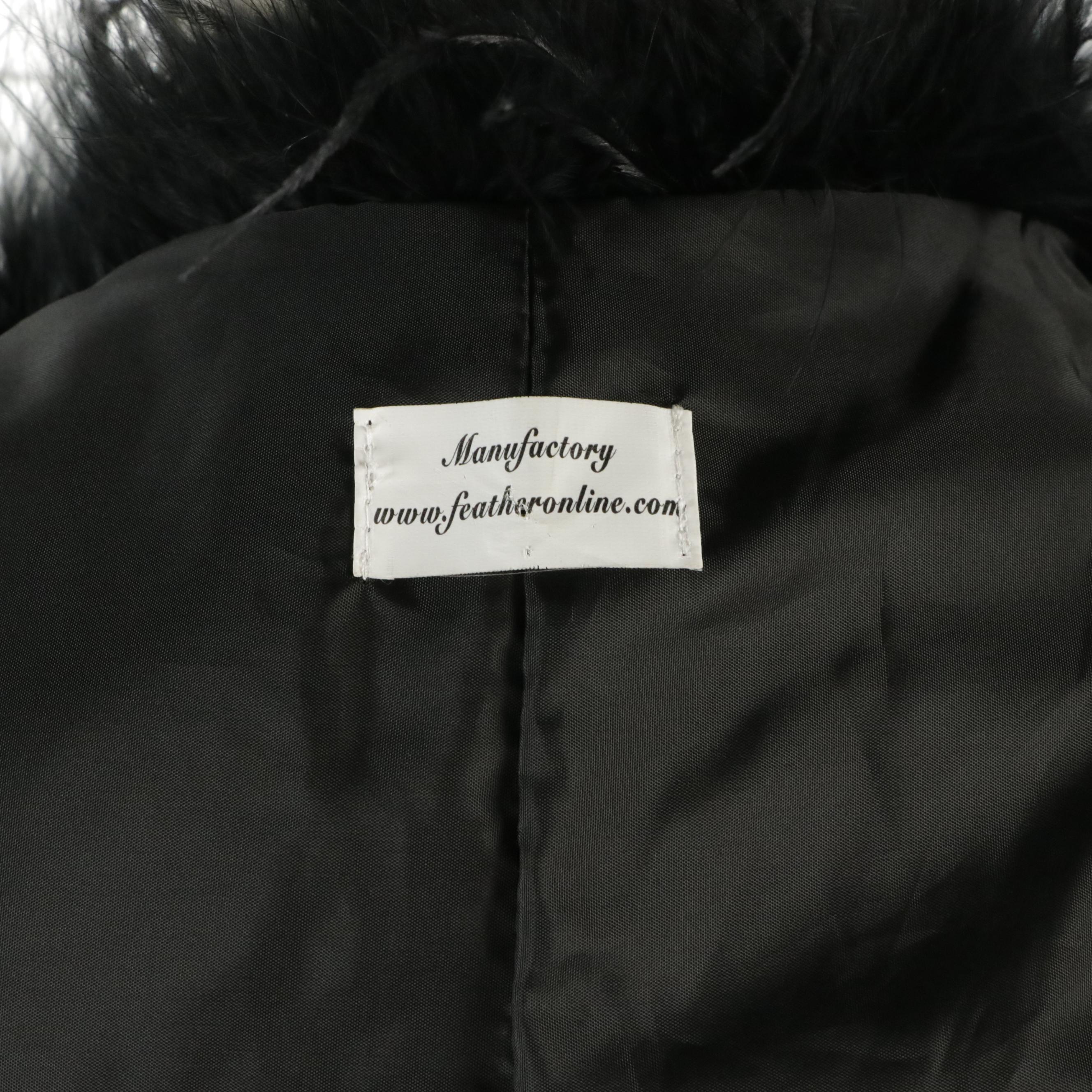 Philosophy di Alberta Ferretti Beaded Slip Dress and Other Boa Feather Vest