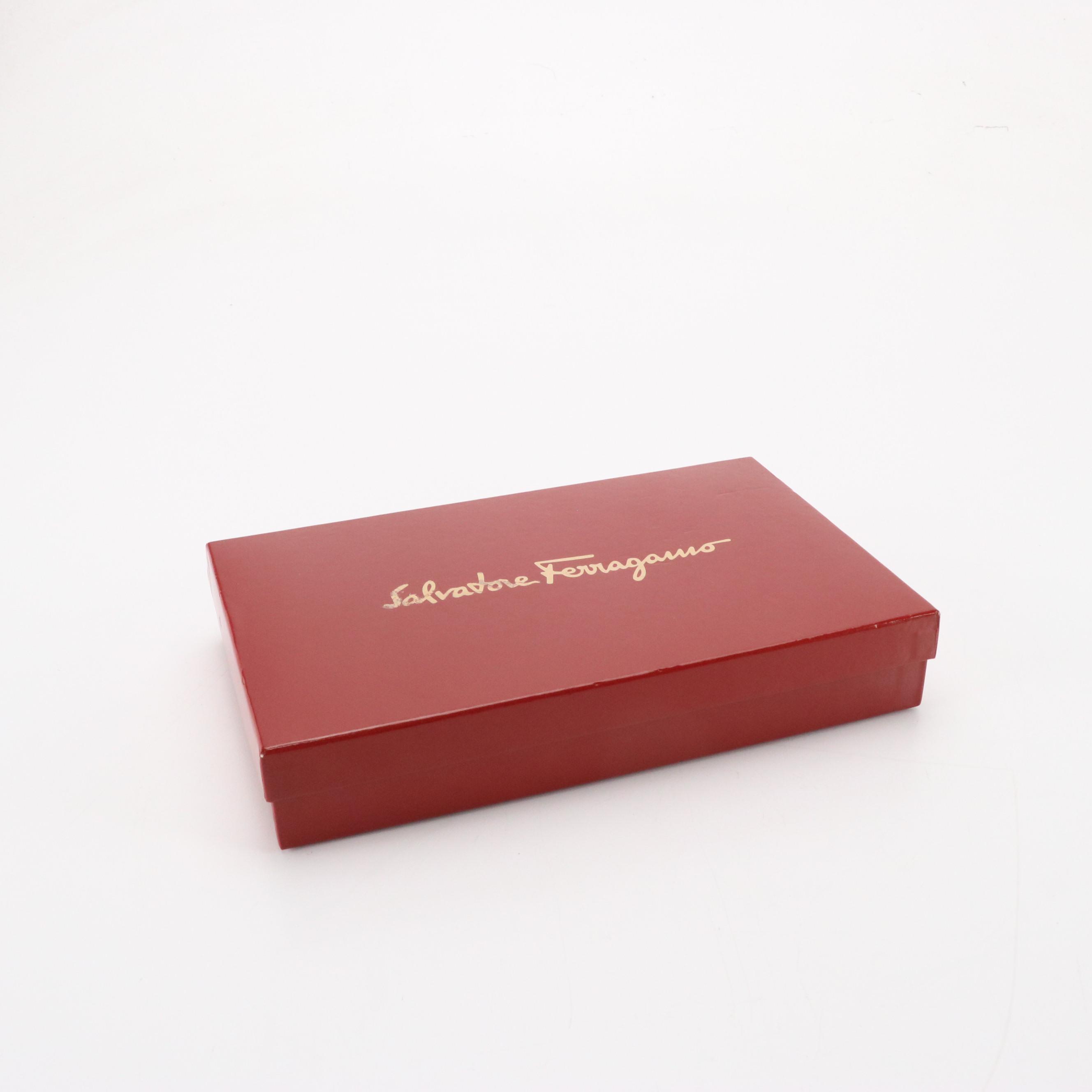 Salvatore Ferragamo Slim Shoulder Bag in Cypress Calfskin Leather with Box