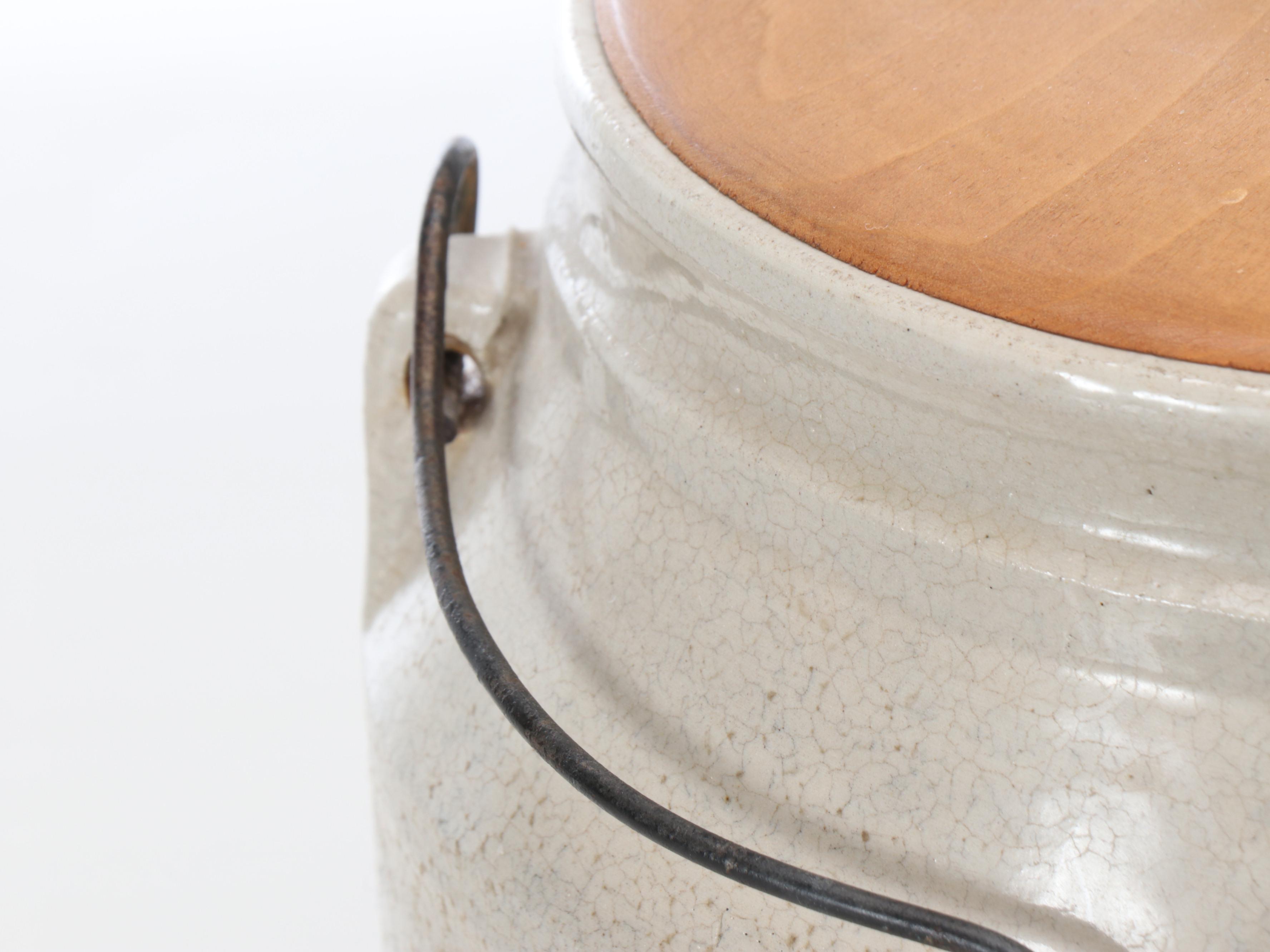 Antique Stoneware Jug French Adapted as Table Lamp, Vintage