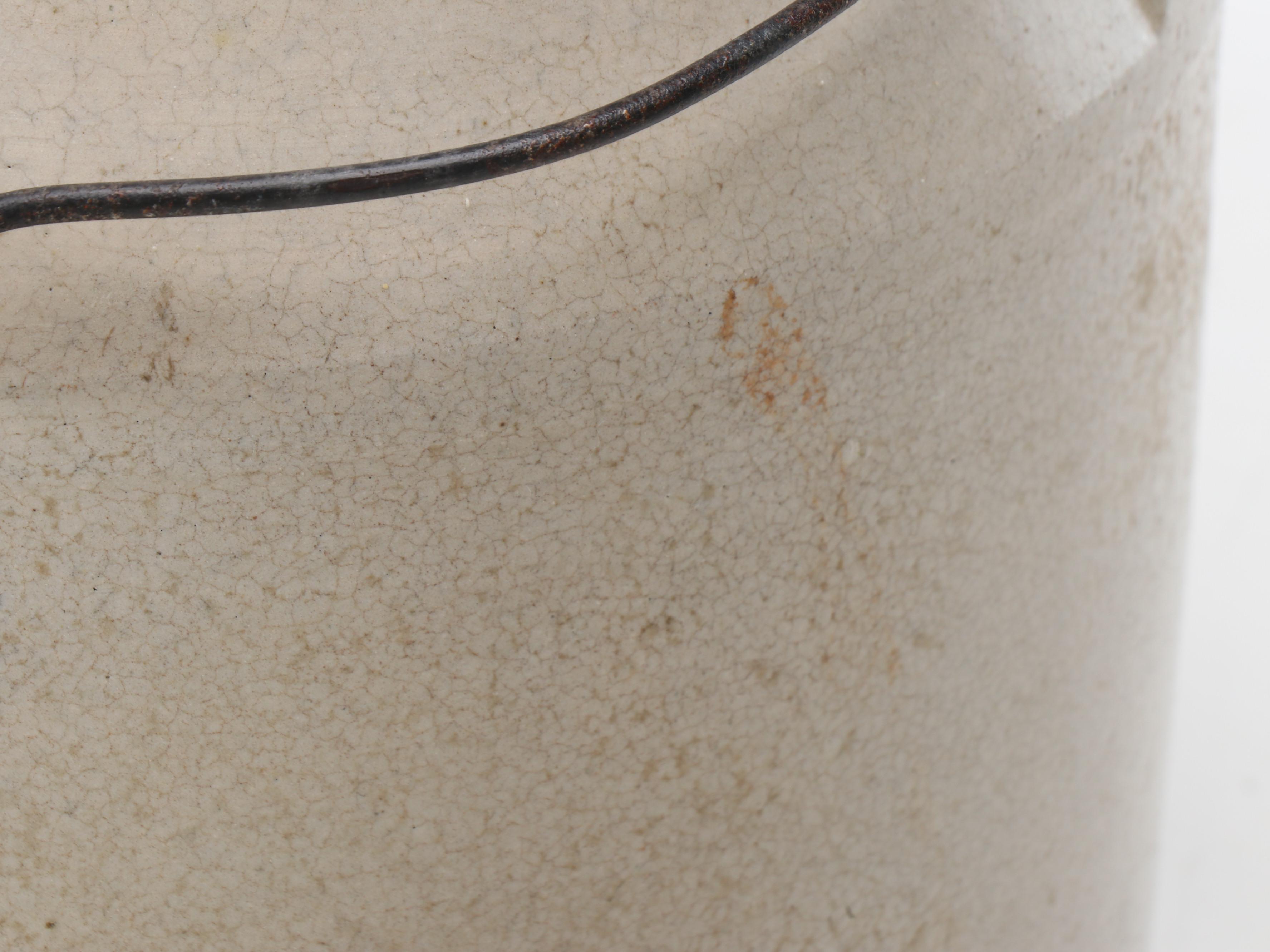 Antique Stoneware Jug French Adapted as Table Lamp, Vintage