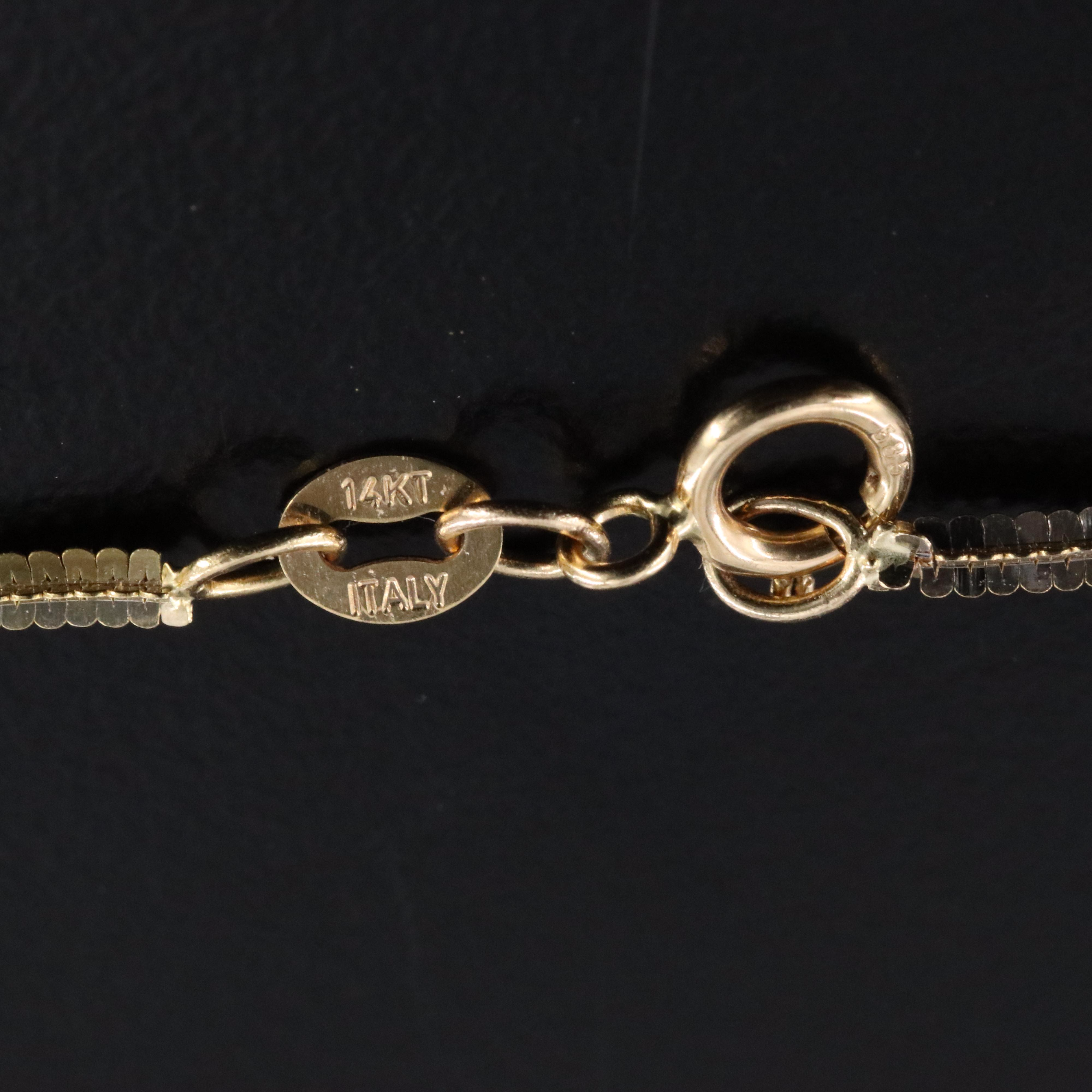 Italian 14K Two-Tone Sparkle Chain Necklace