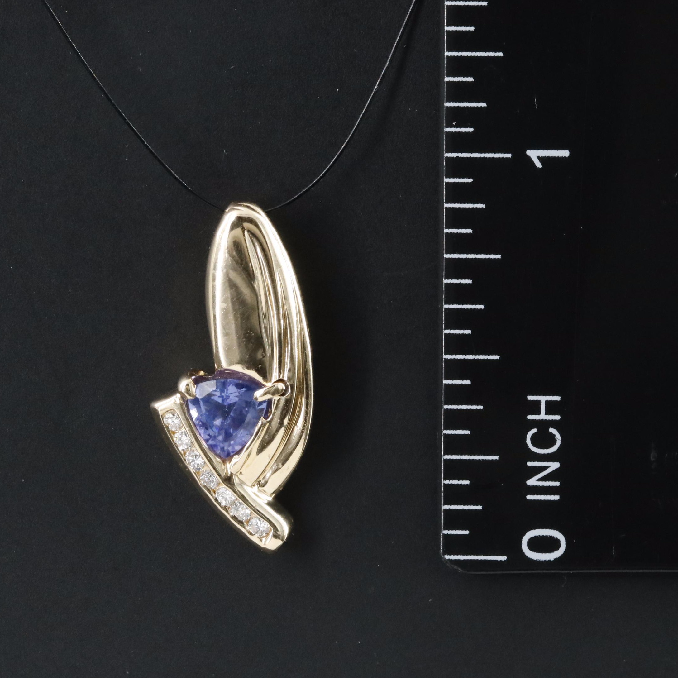 14K Tanzanite and Diamond Pendant