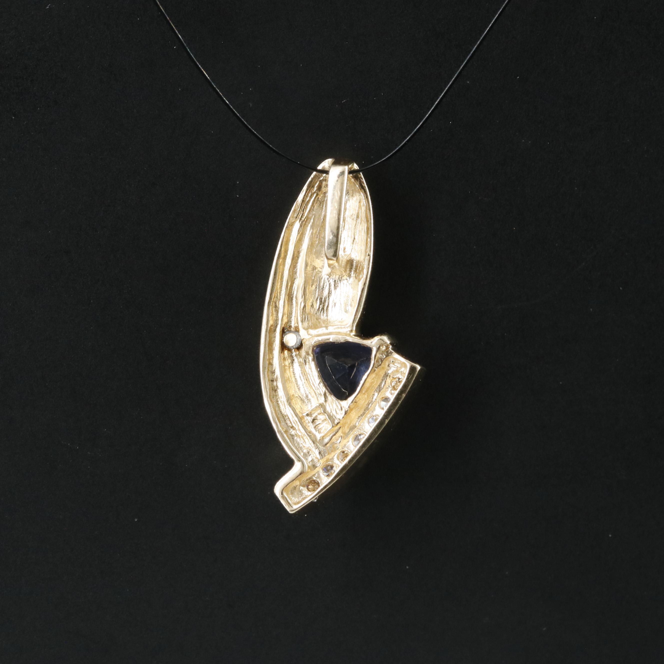 14K Tanzanite and Diamond Pendant