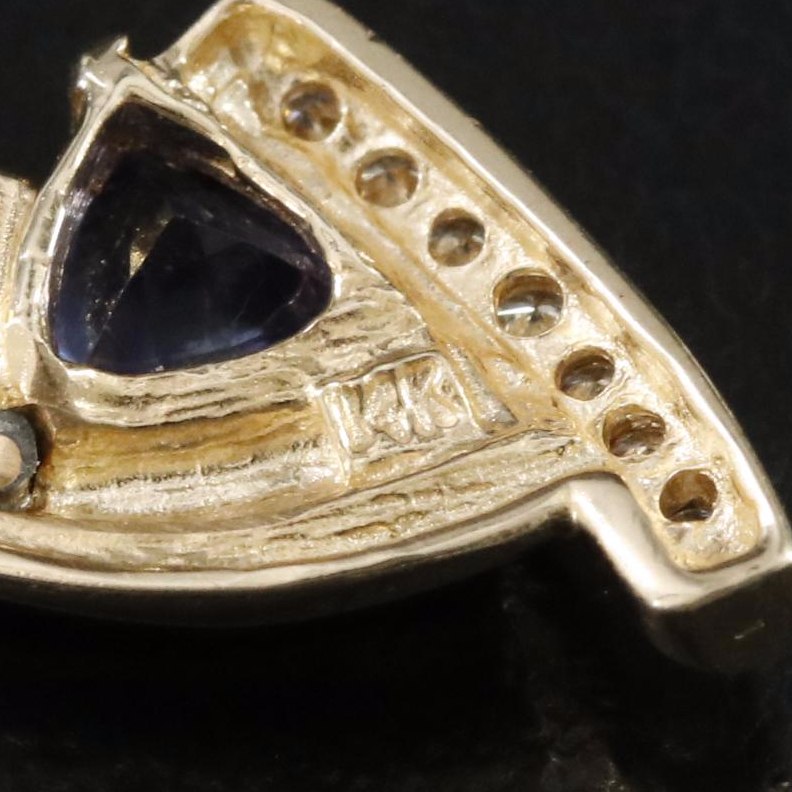 14K Tanzanite and Diamond Pendant