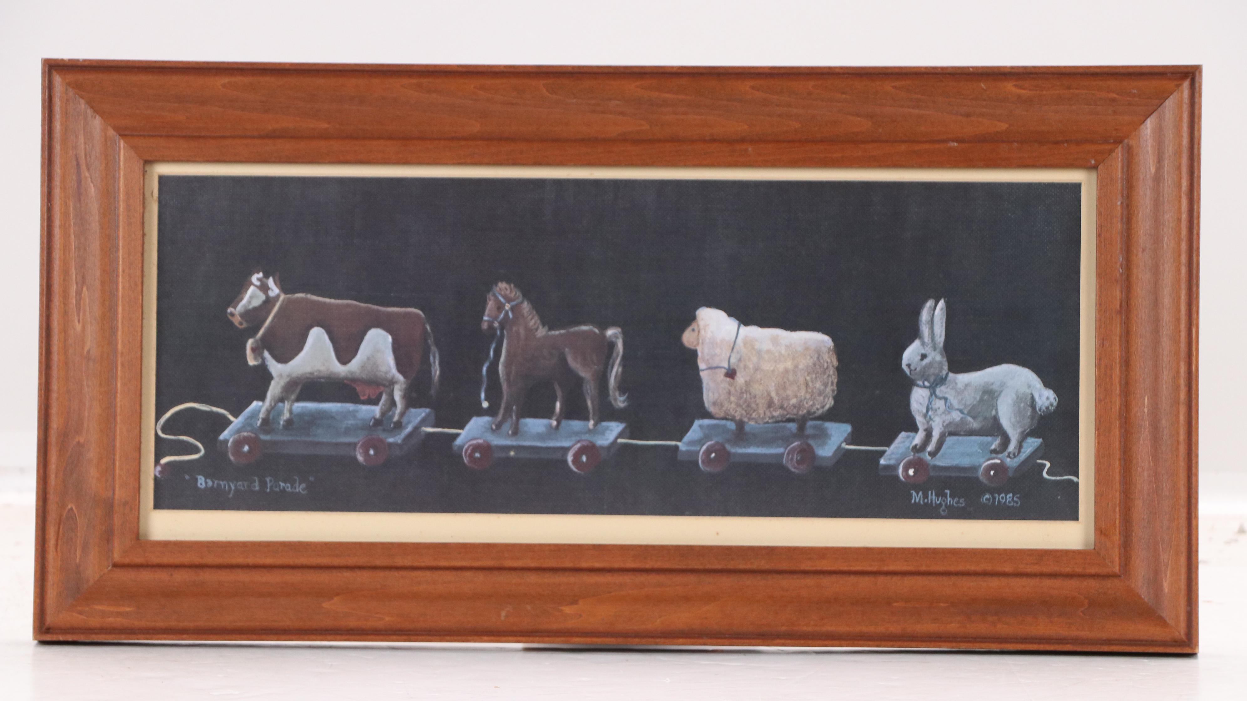 Offset Lithographs of Raggedy Ann and Andy and Animal Pull-a-Long Toys