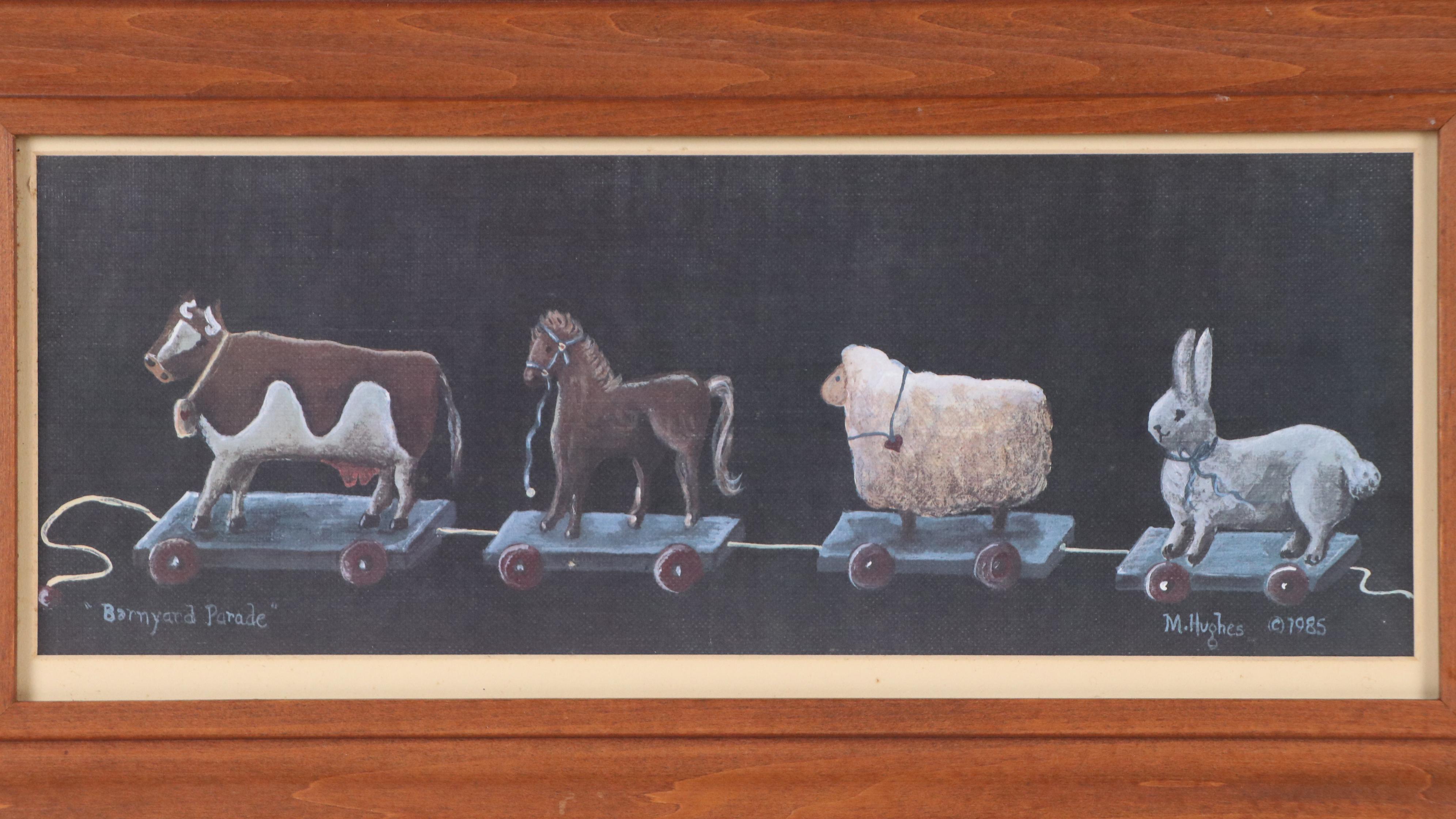 Offset Lithographs of Raggedy Ann and Andy and Animal Pull-a-Long Toys