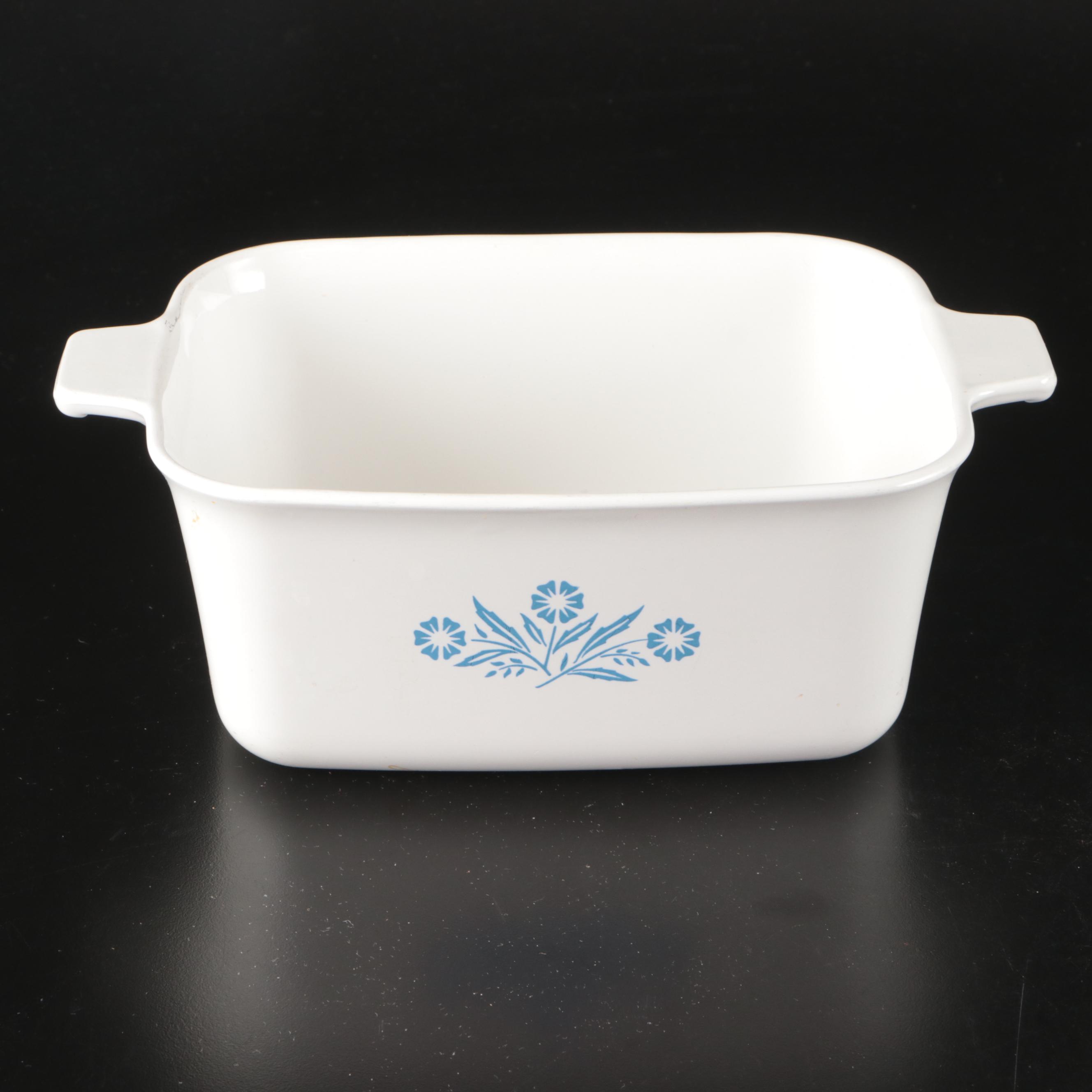 Corningware "Cornflower Blue" Coffee Pot with Casserole Dishes and Loaf Pan
