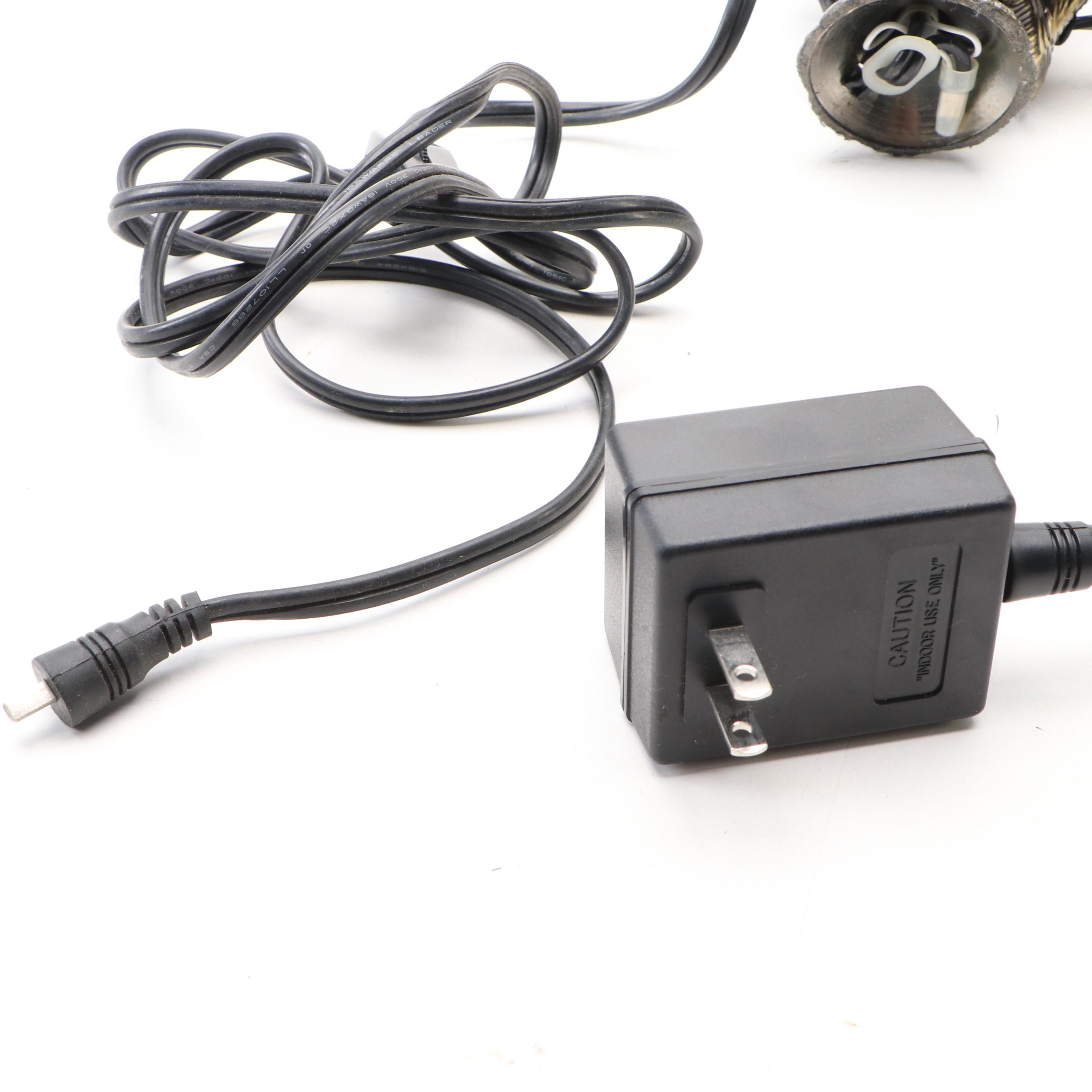 Pair of Accent Lamps with "Meyda" Novelty Slag Glass Shades, Vintage