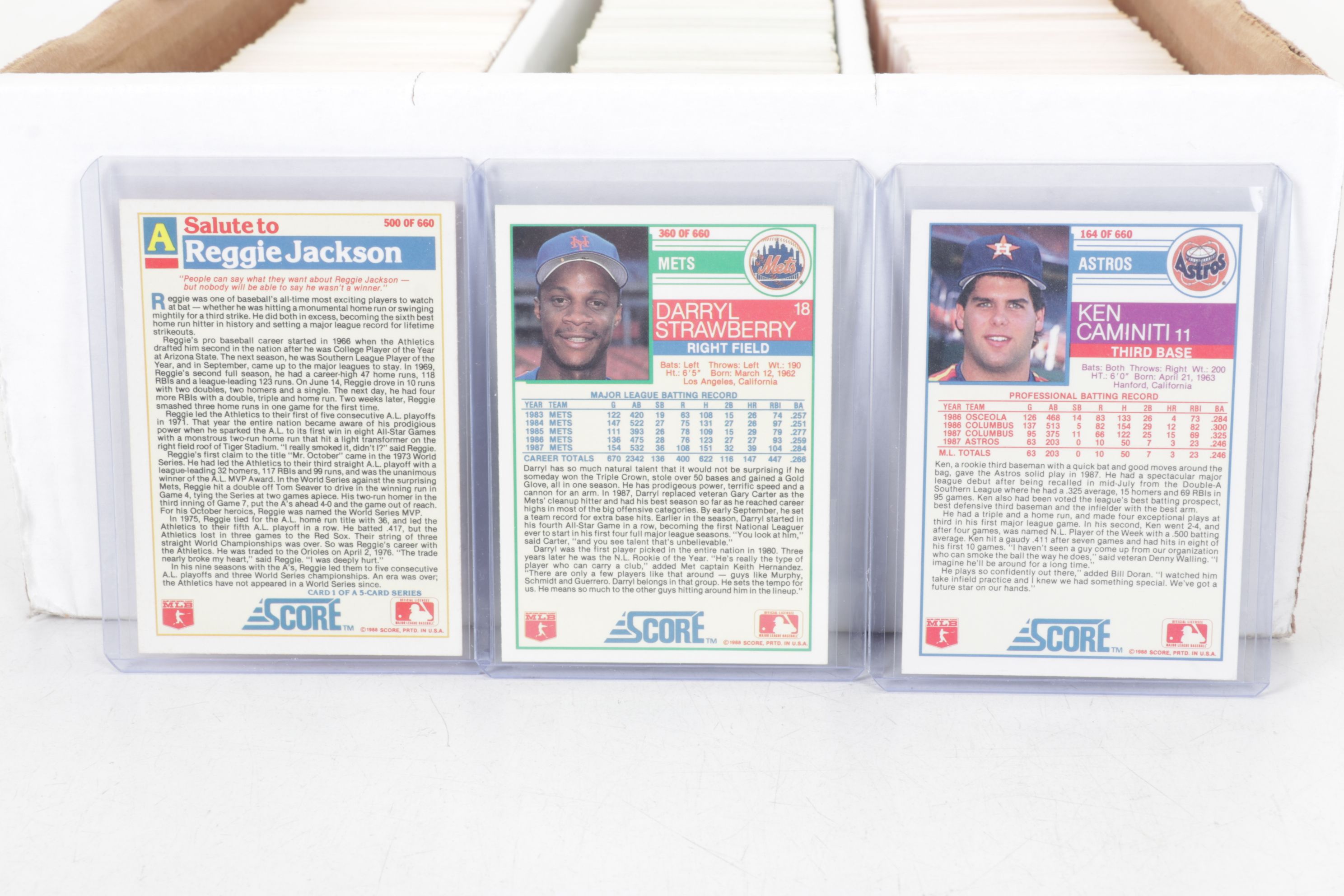 3,000 Mint Condition 1988 Score Cello Box Case Baseball Cards