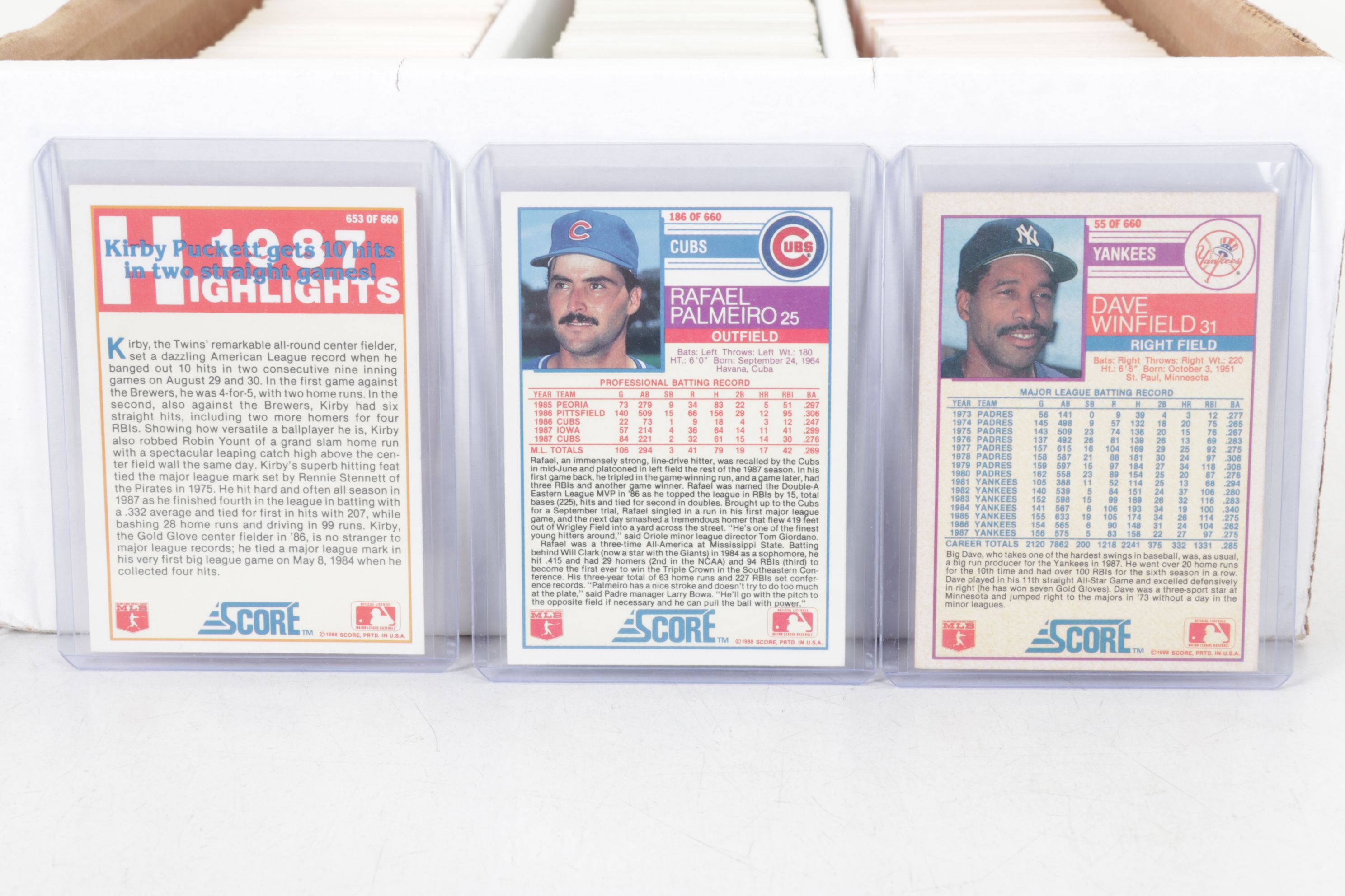 3,000 Mint Condition 1988 Score Cello Box Case Baseball Cards