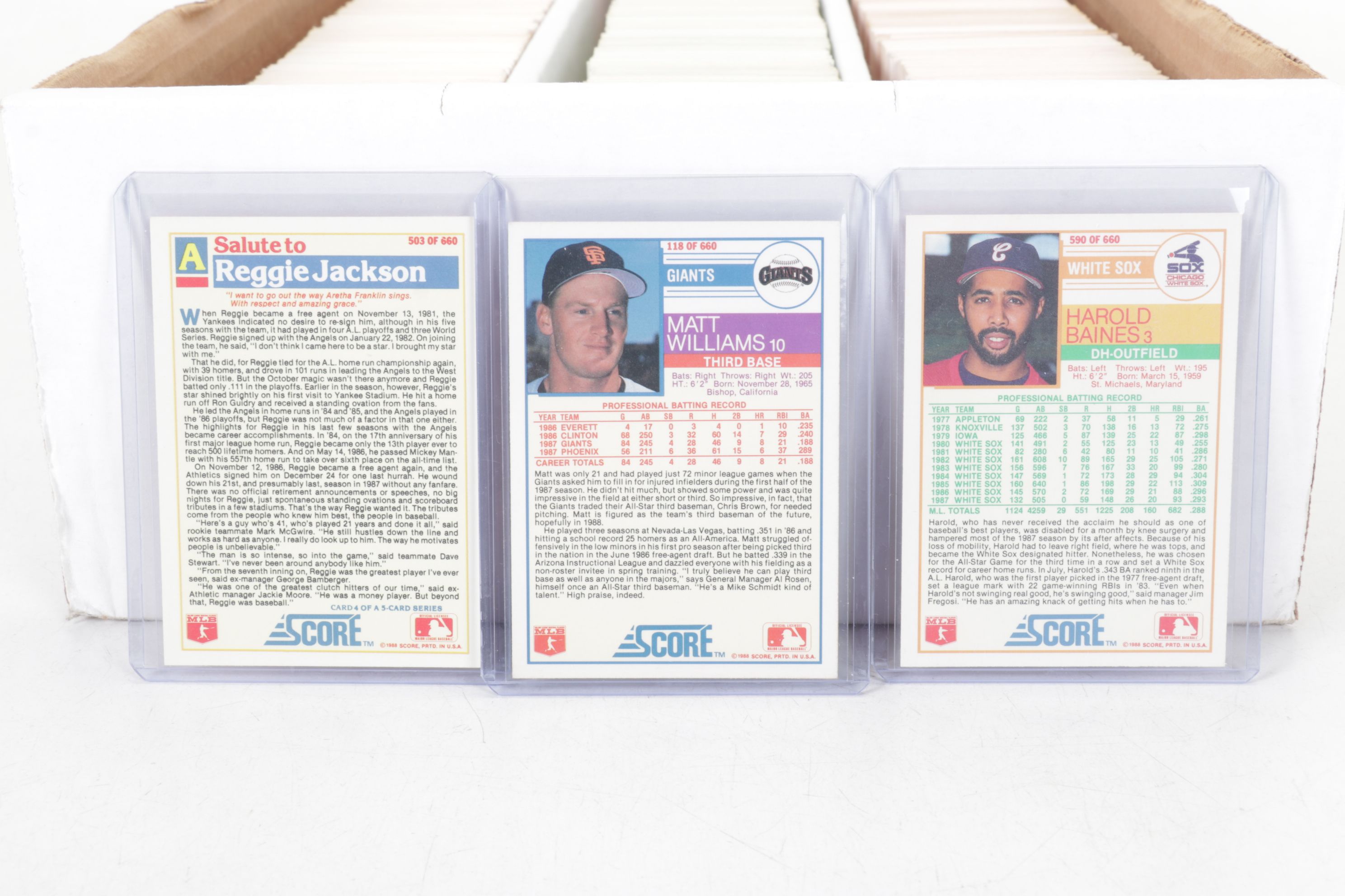 3,000 Mint Condition 1988 Score Cello Box Case Baseball Cards