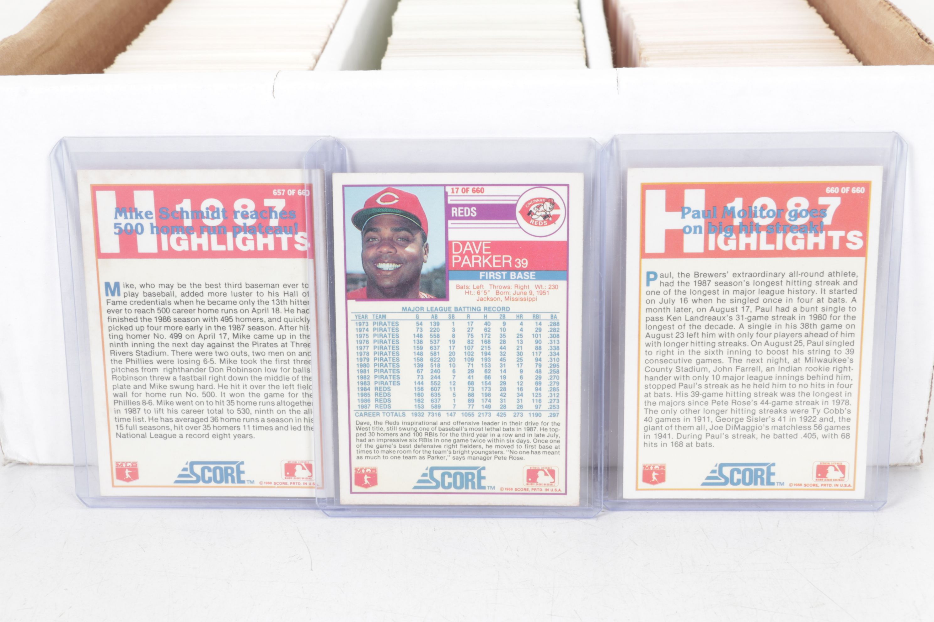 3,000 Mint Condition 1988 Score Cello Box Case Baseball Cards