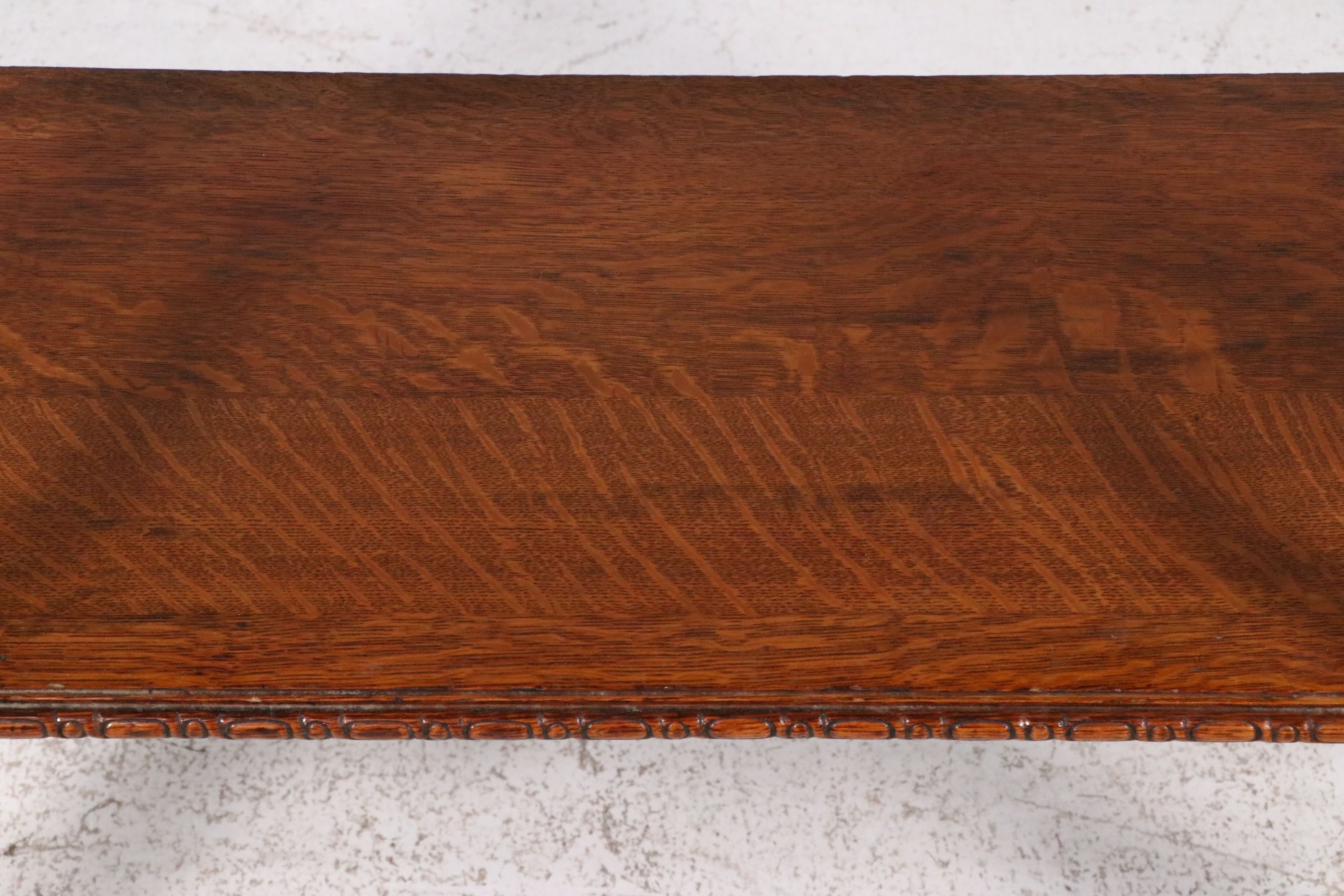 Late Victorian Style Oak Two-Tier Console Table,  Early 20th Century