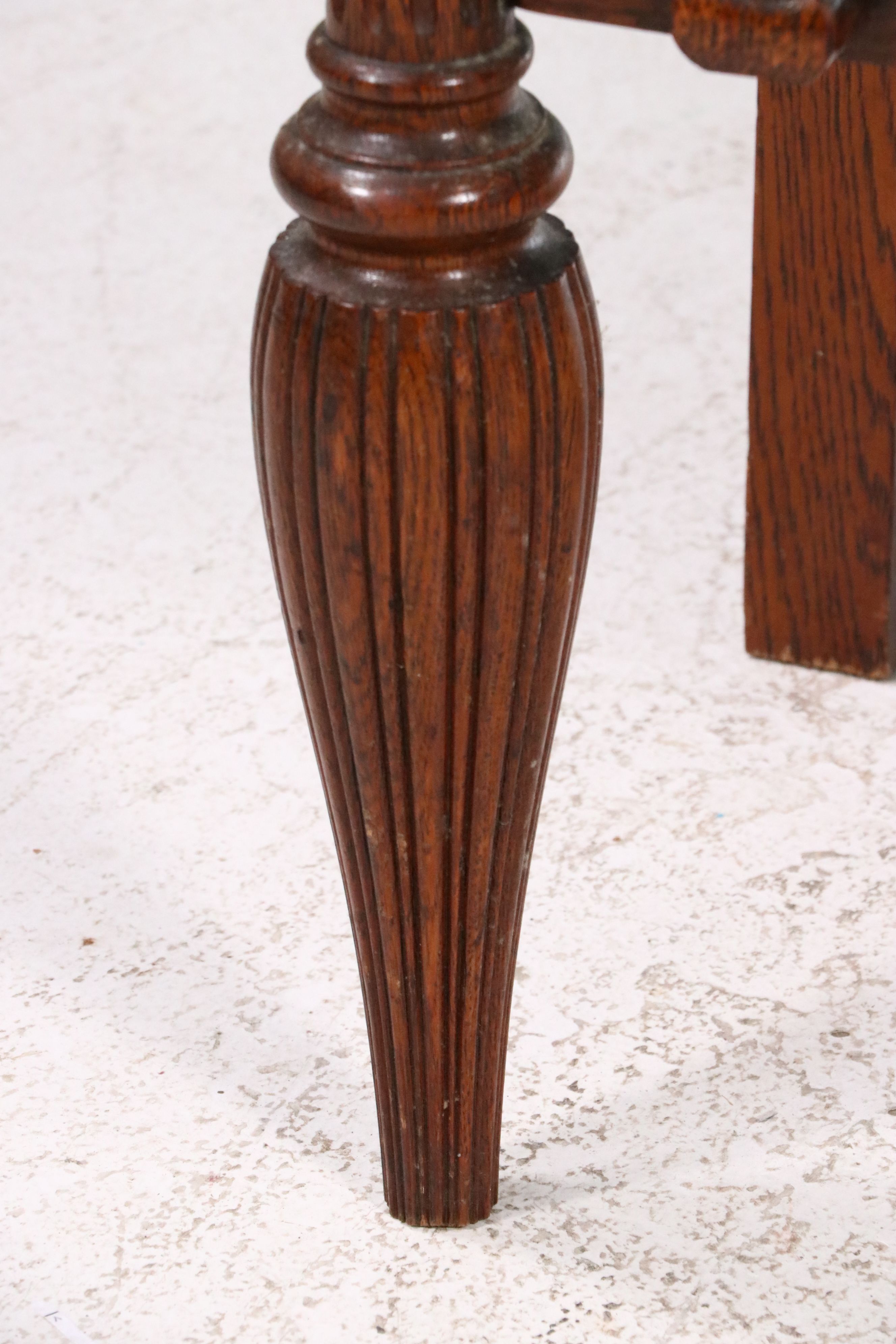 Late Victorian Style Oak Two-Tier Console Table,  Early 20th Century
