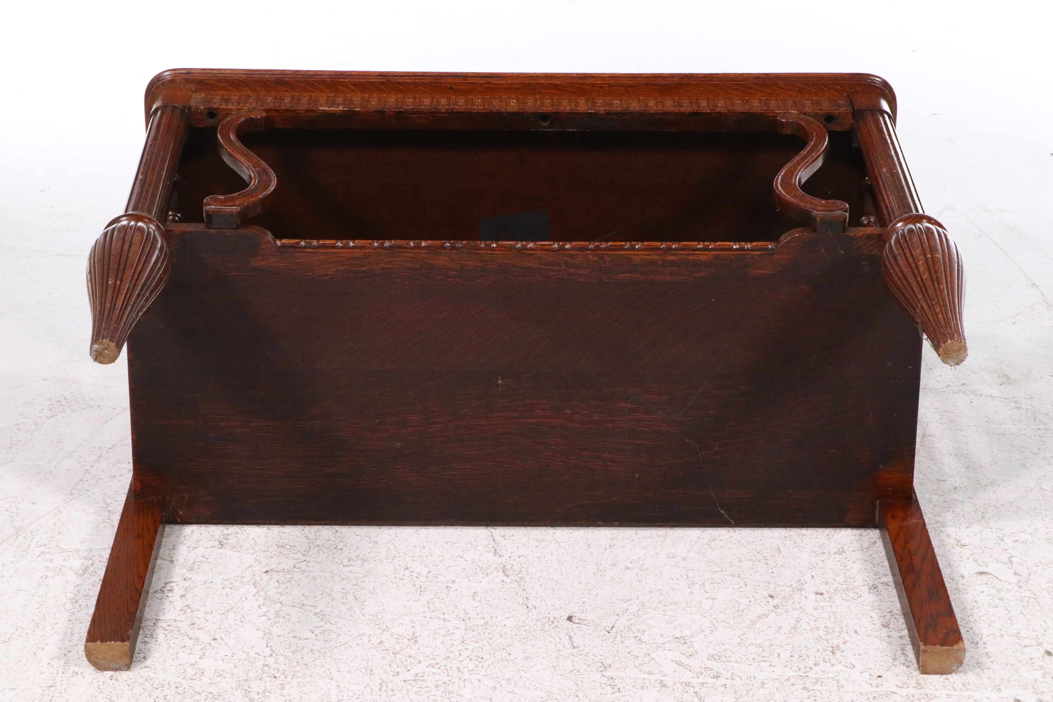 Late Victorian Style Oak Two-Tier Console Table,  Early 20th Century