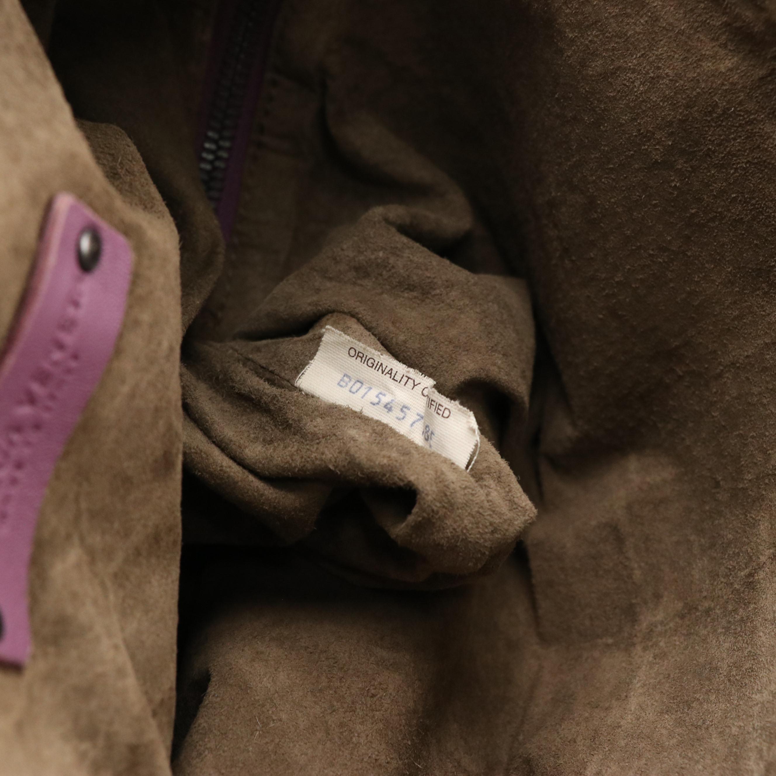 Bottega Veneta Folding Multi-Compartment Work Tote in Violet Intrecciato Leather