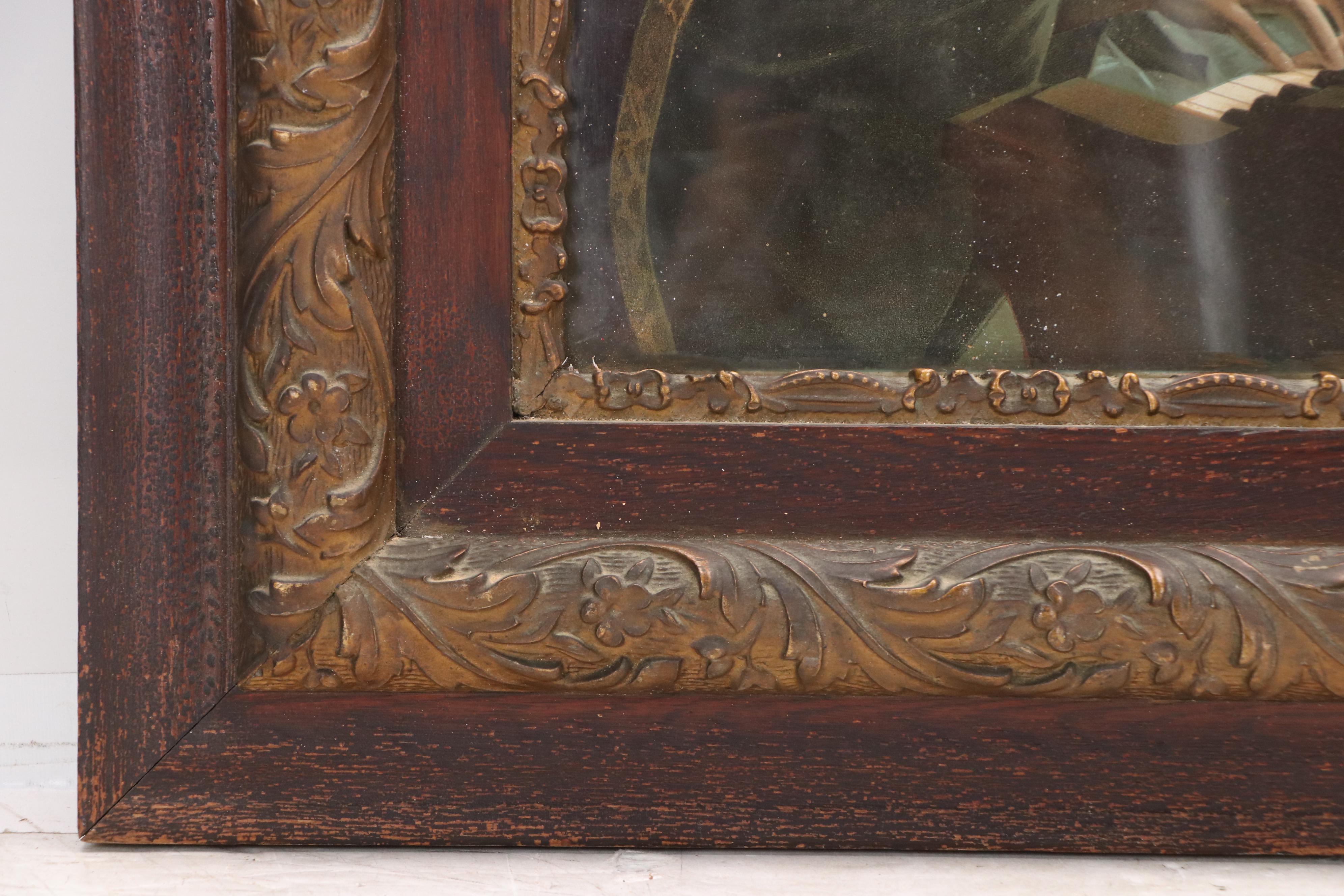 Religious Collotypes of St. Cecilia at the Piano and "The Light of the World"