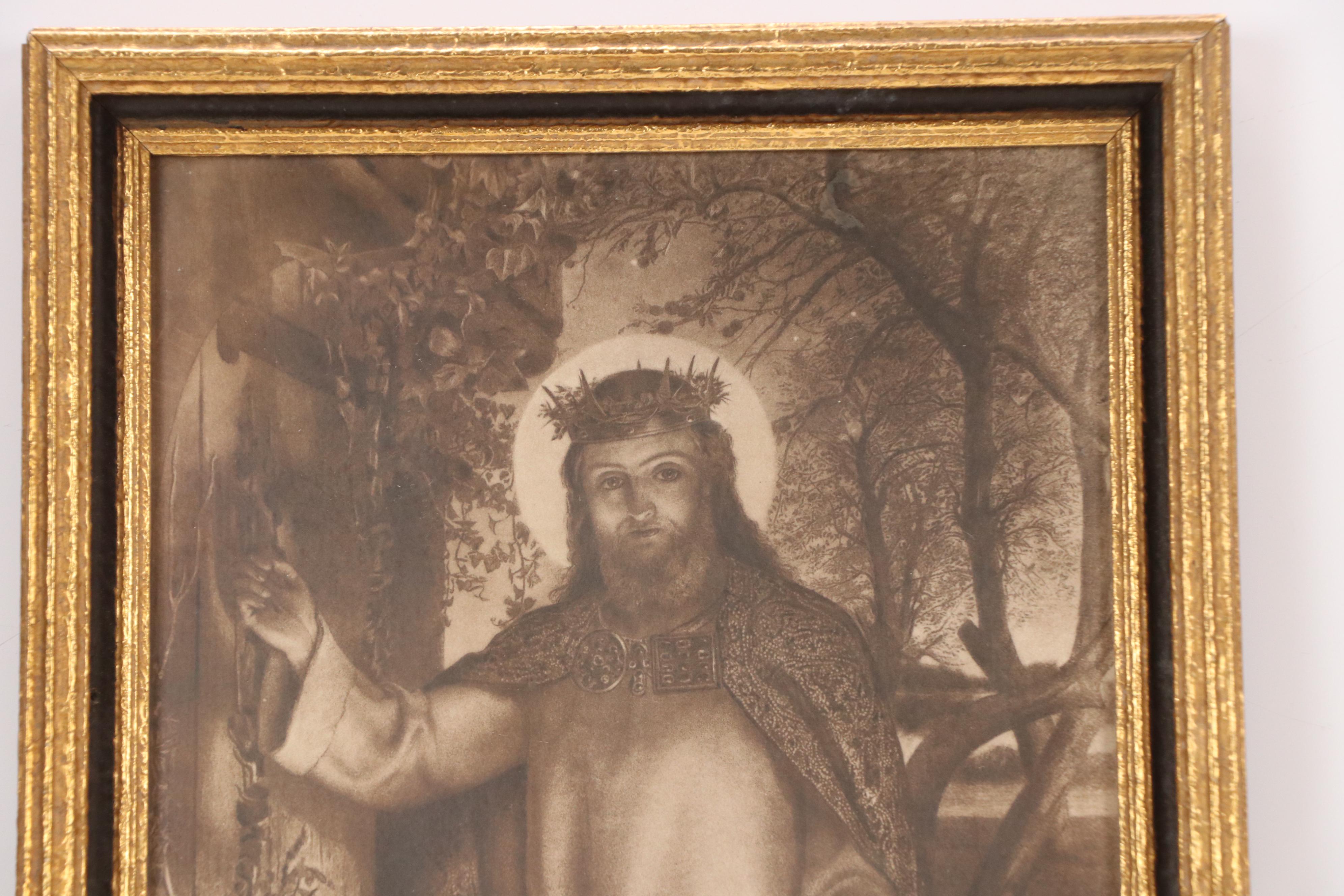 Religious Collotypes of St. Cecilia at the Piano and "The Light of the World"