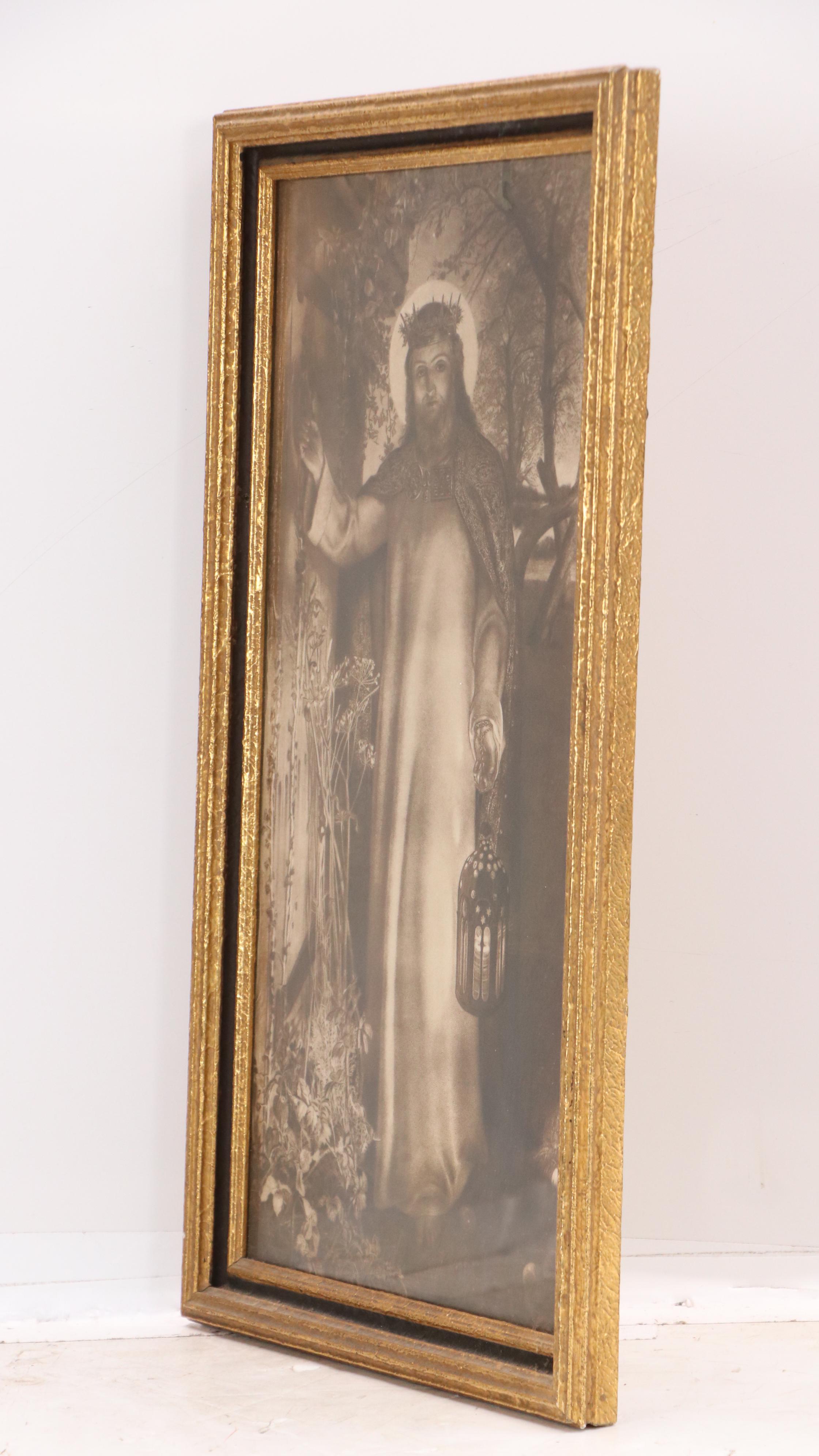 Religious Collotypes of St. Cecilia at the Piano and "The Light of the World"