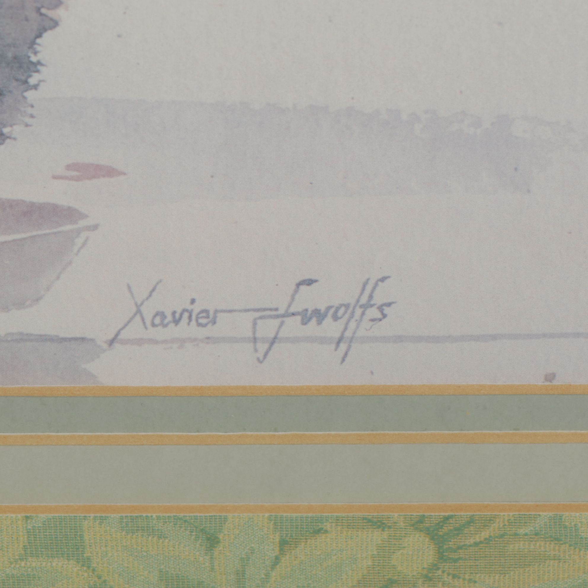 Offset Lithograph After Xavier Swolfs Still Life of Flower Arrangement in Basket