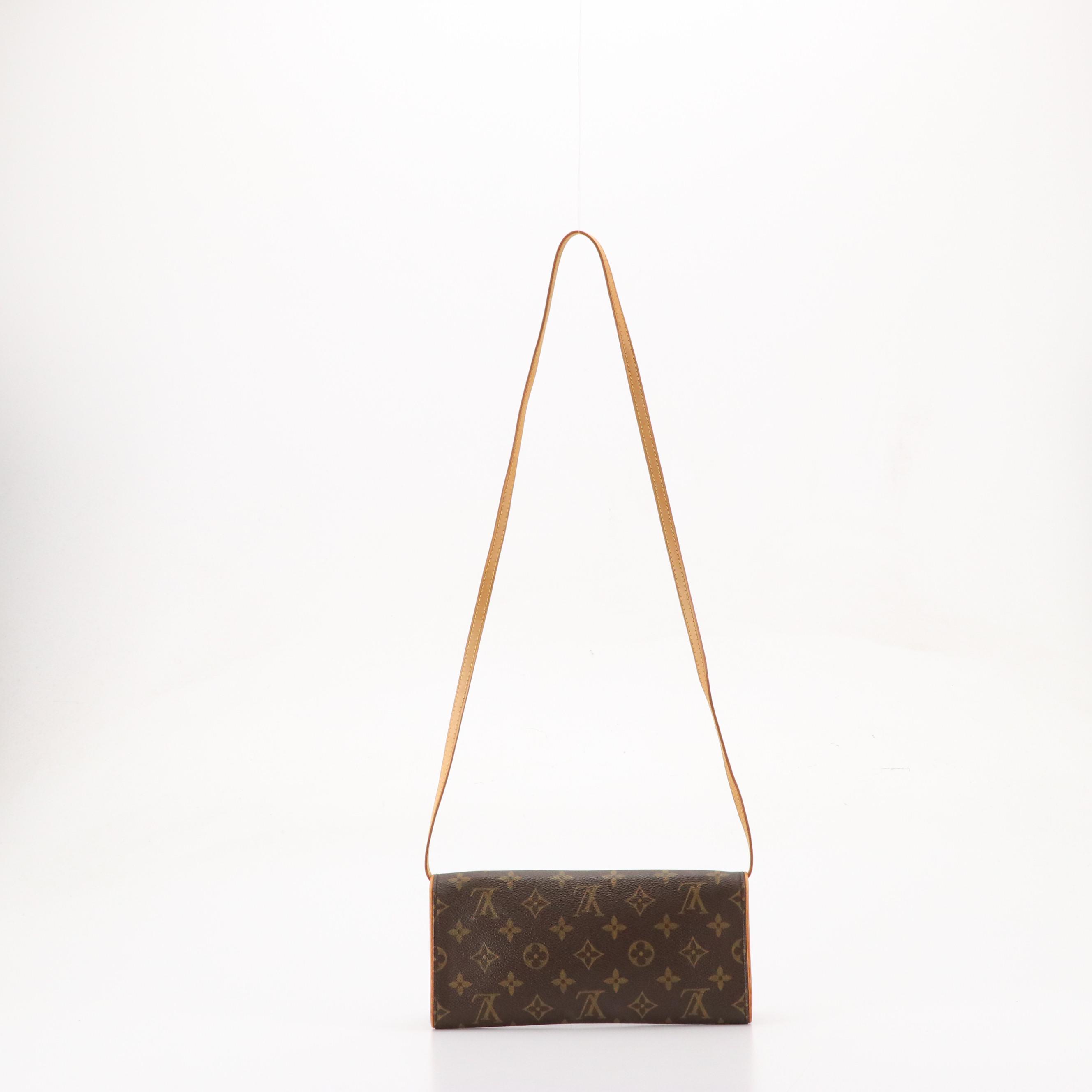 Louis Vuitton Pochette Twin GM in Monogram Canvas and Vachetta Leather
