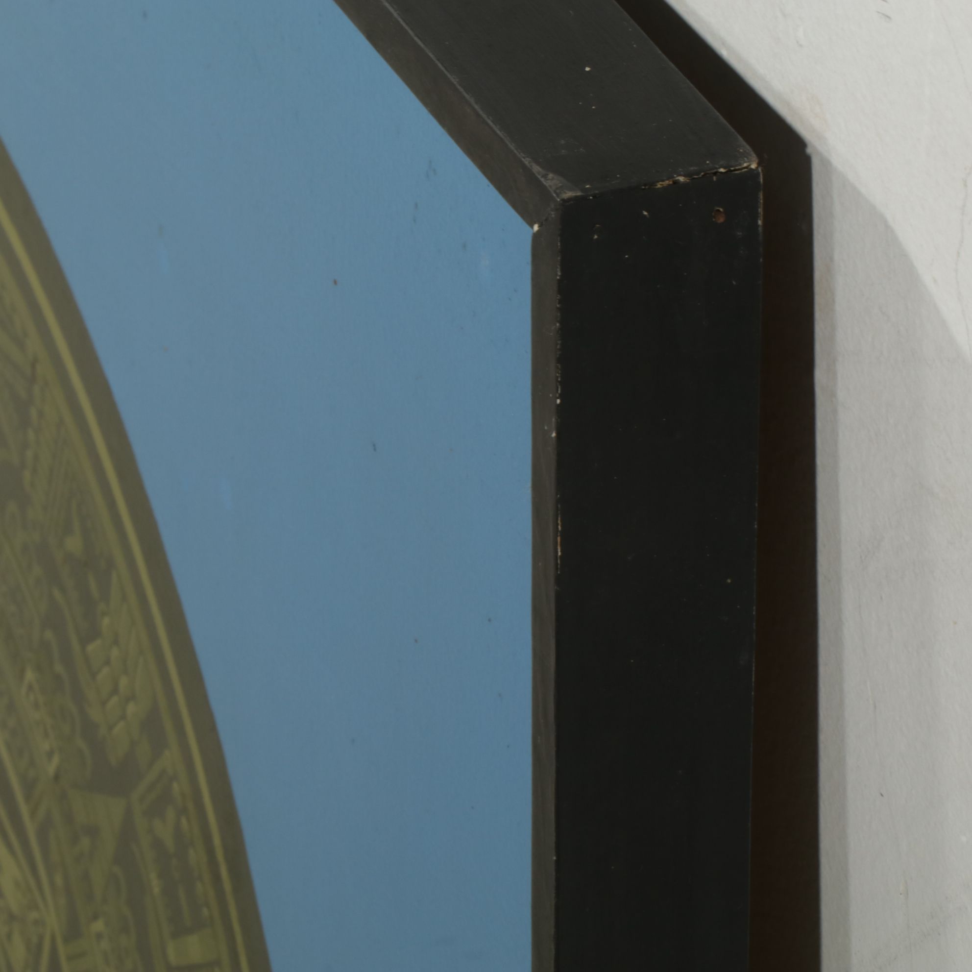 Richard Pettit Acrylic Painting of the Aztec Calendar "Piedra de Sol", 1958