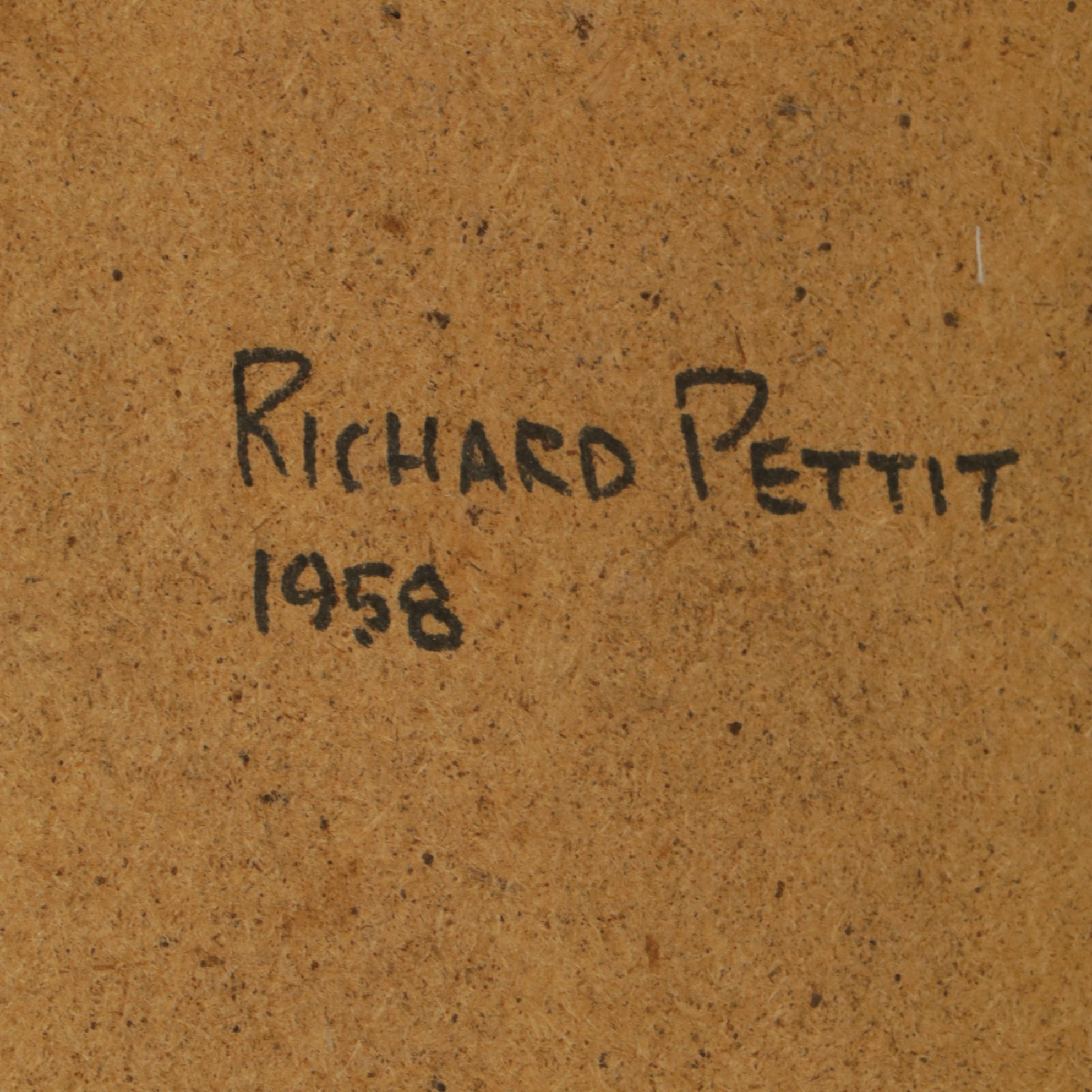 Richard Pettit Acrylic Painting of the Aztec Calendar "Piedra de Sol", 1958