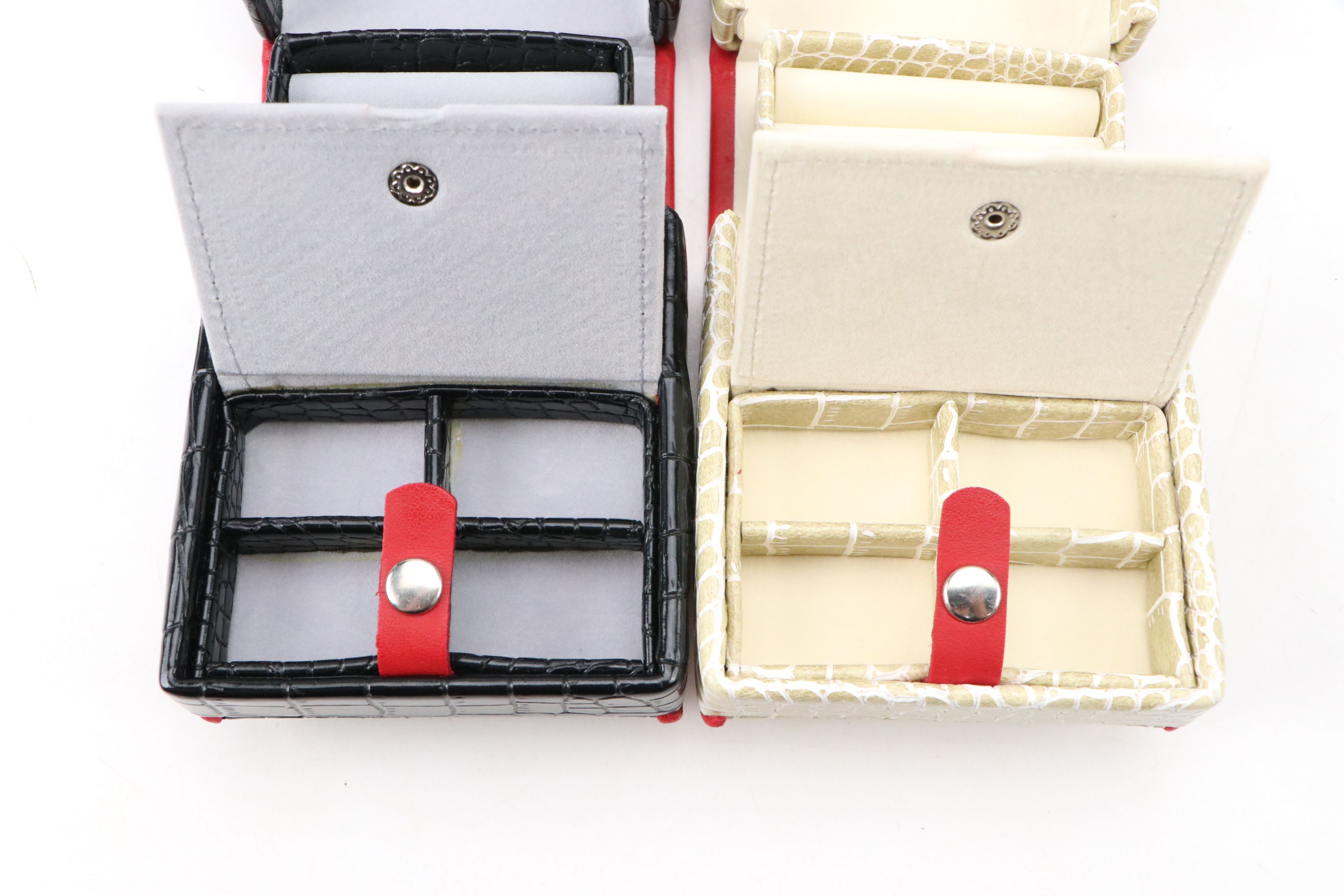 Alten International Faux Crocodile Embossed Jewelry Cases