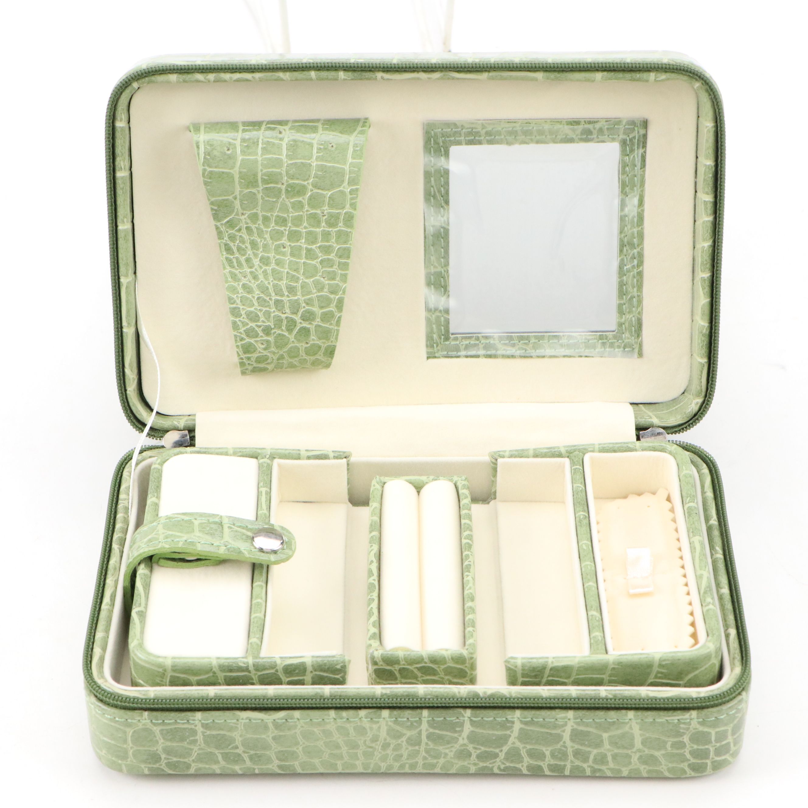Alten International Faux Crocodile Embossed Jewelry Cases