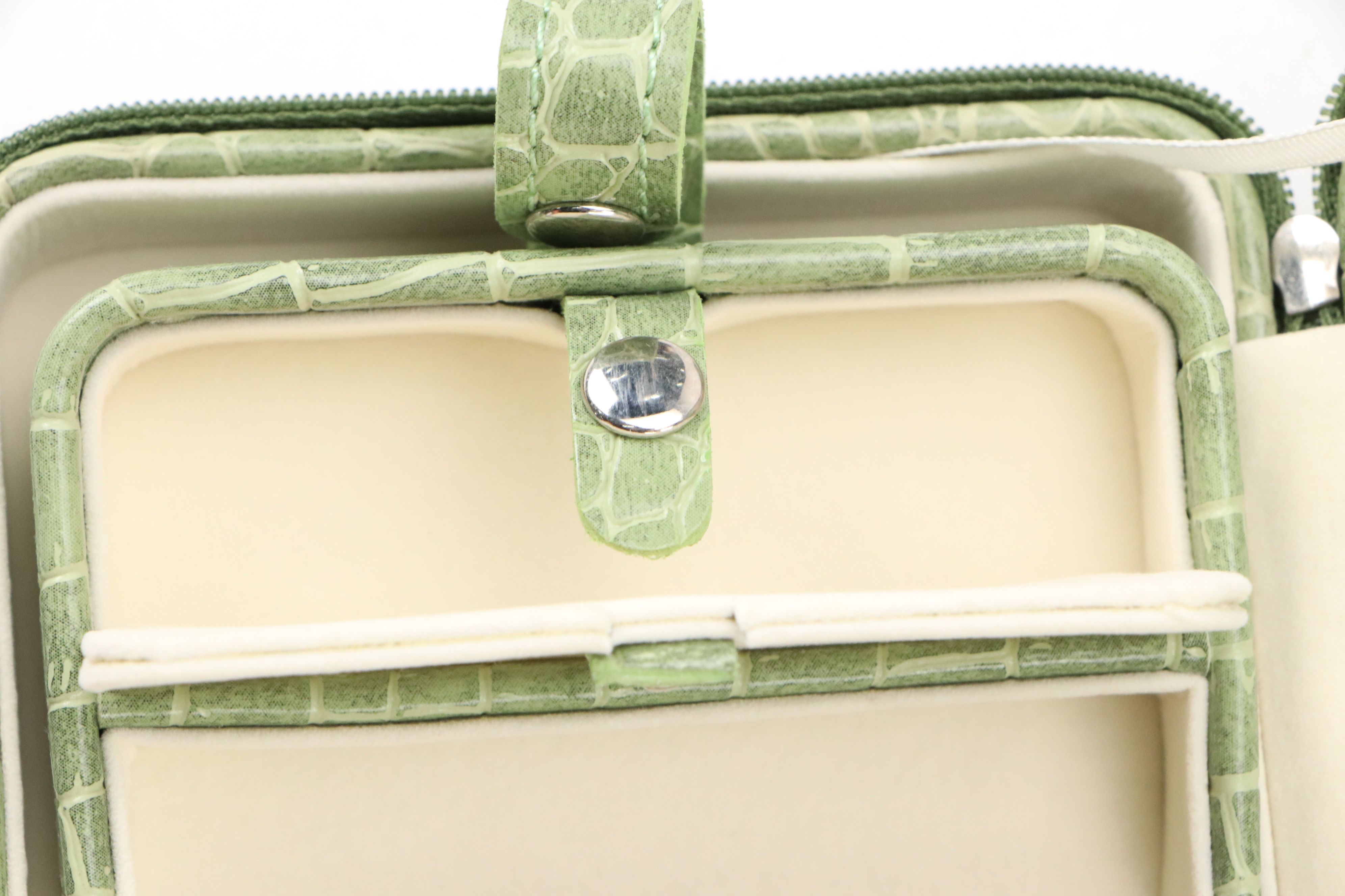 Alten International Faux Crocodile Embossed Jewelry Cases