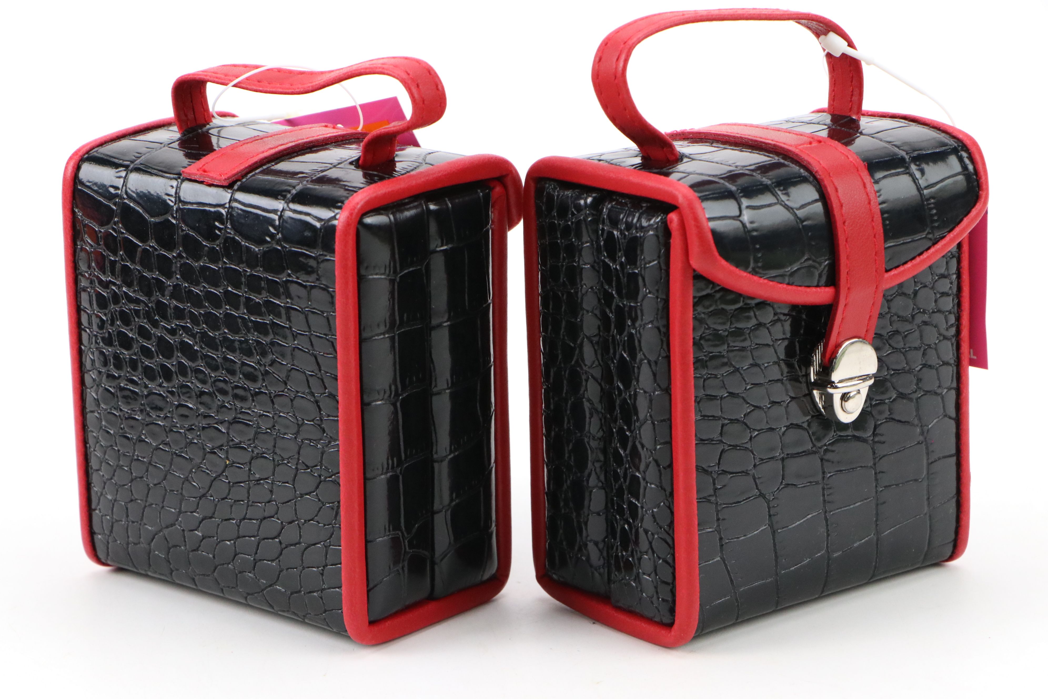 Alten International Faux Crocodile Embossed Jewelry Cases