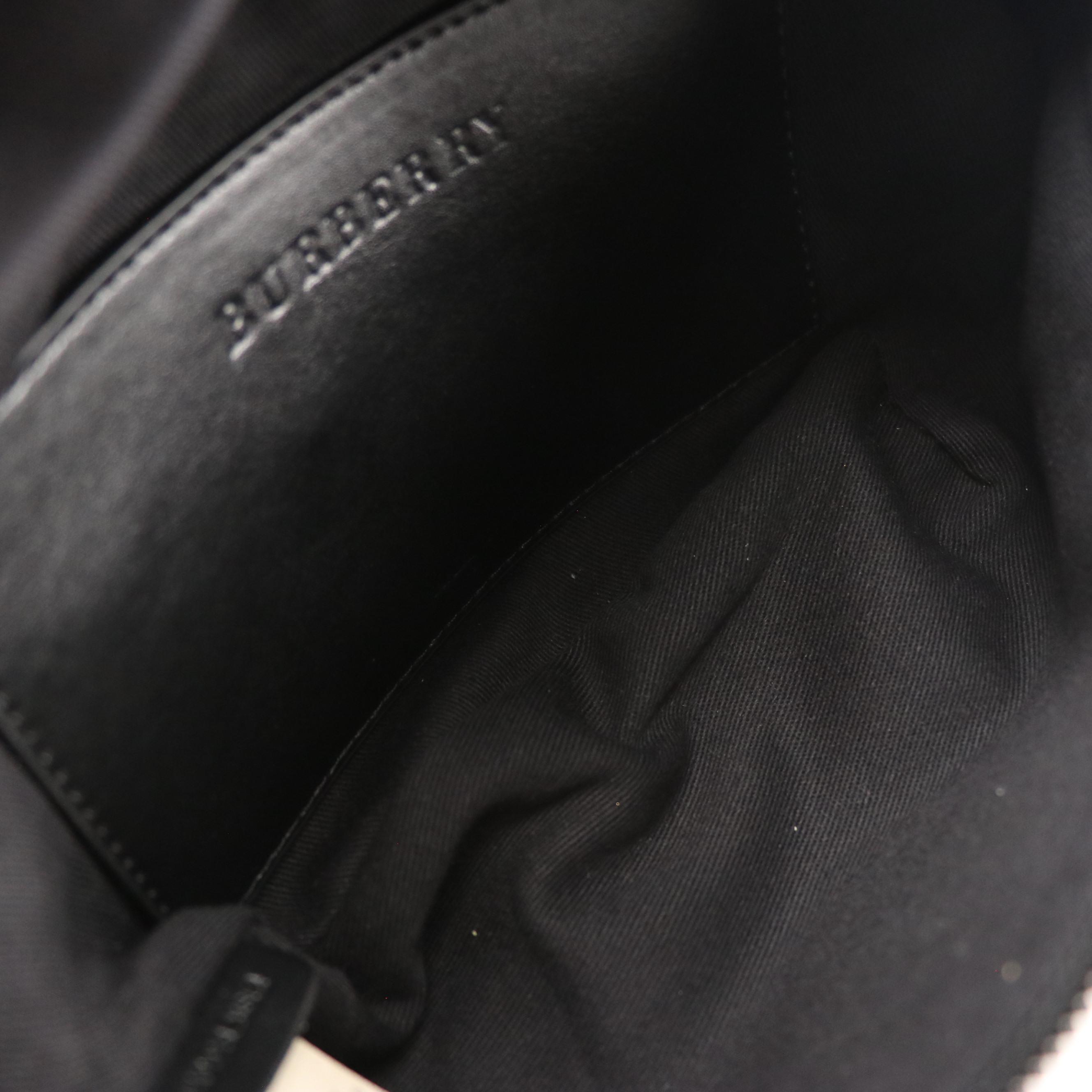 Burberry Sonny Bum Bag in Black TB Logo Nylon Jacquard and Leather Trim