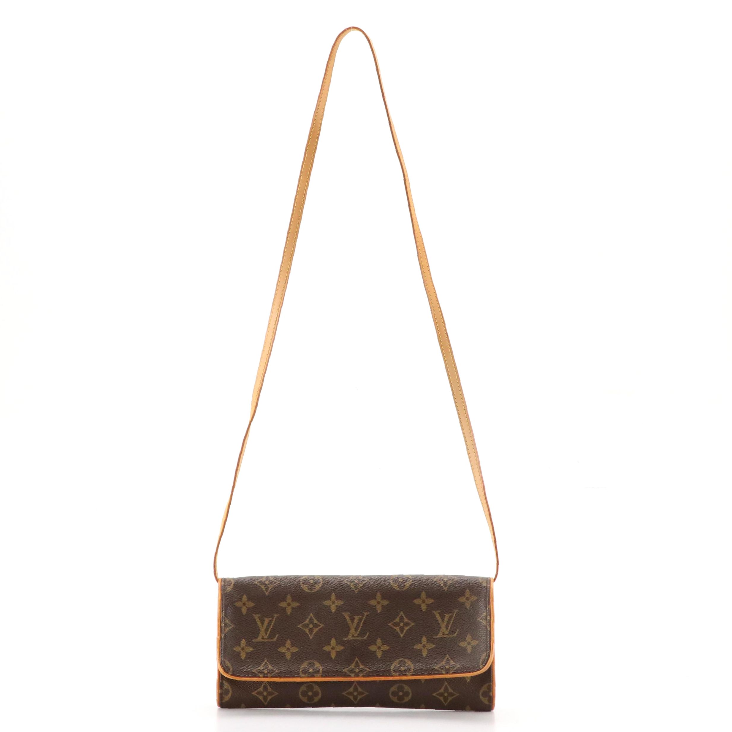 Louis Vuitton Pochette Twin GM in Monogram Canvas and Vachetta Leather