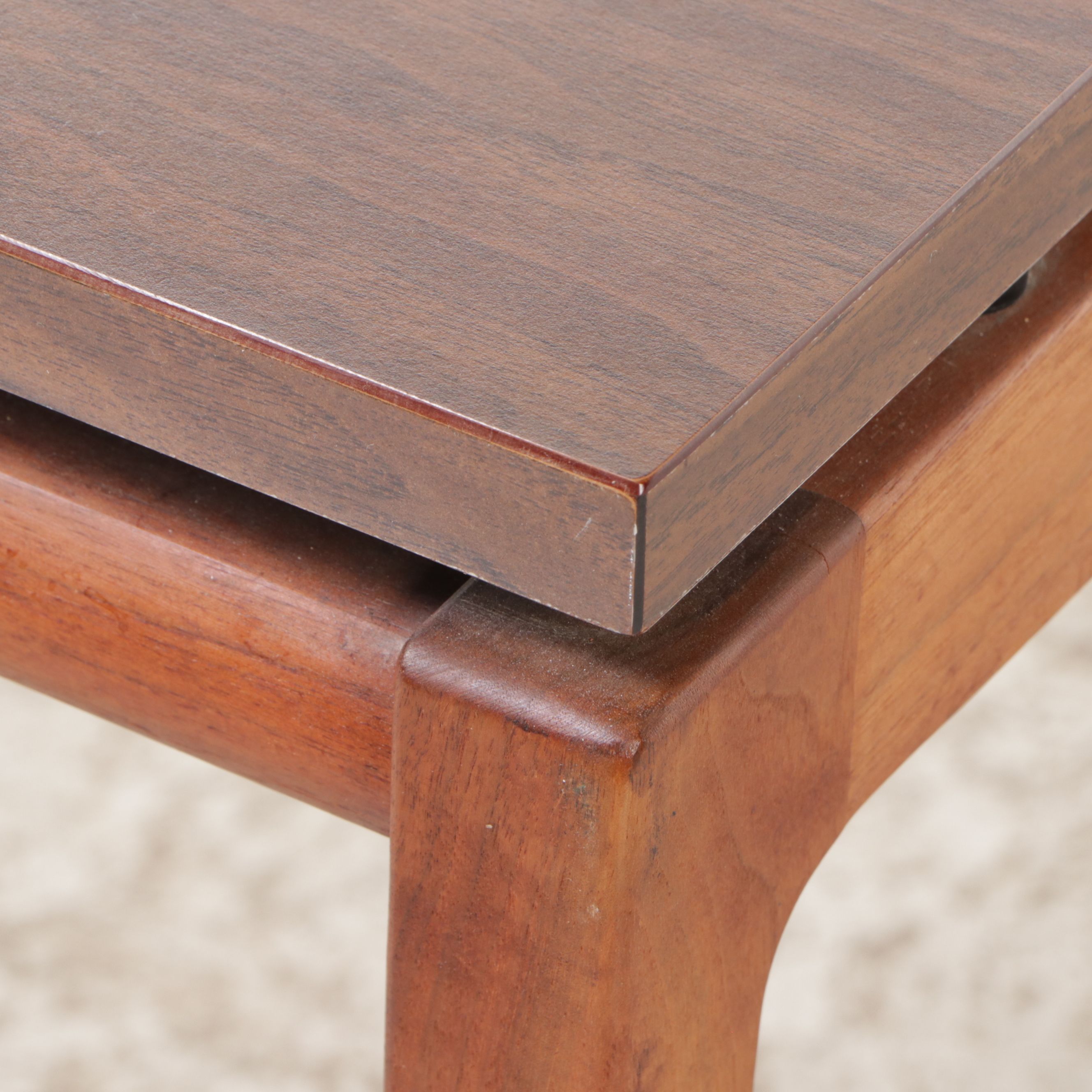 Gunlocke Company Inc. Mid Century Modern Walnut Side Table