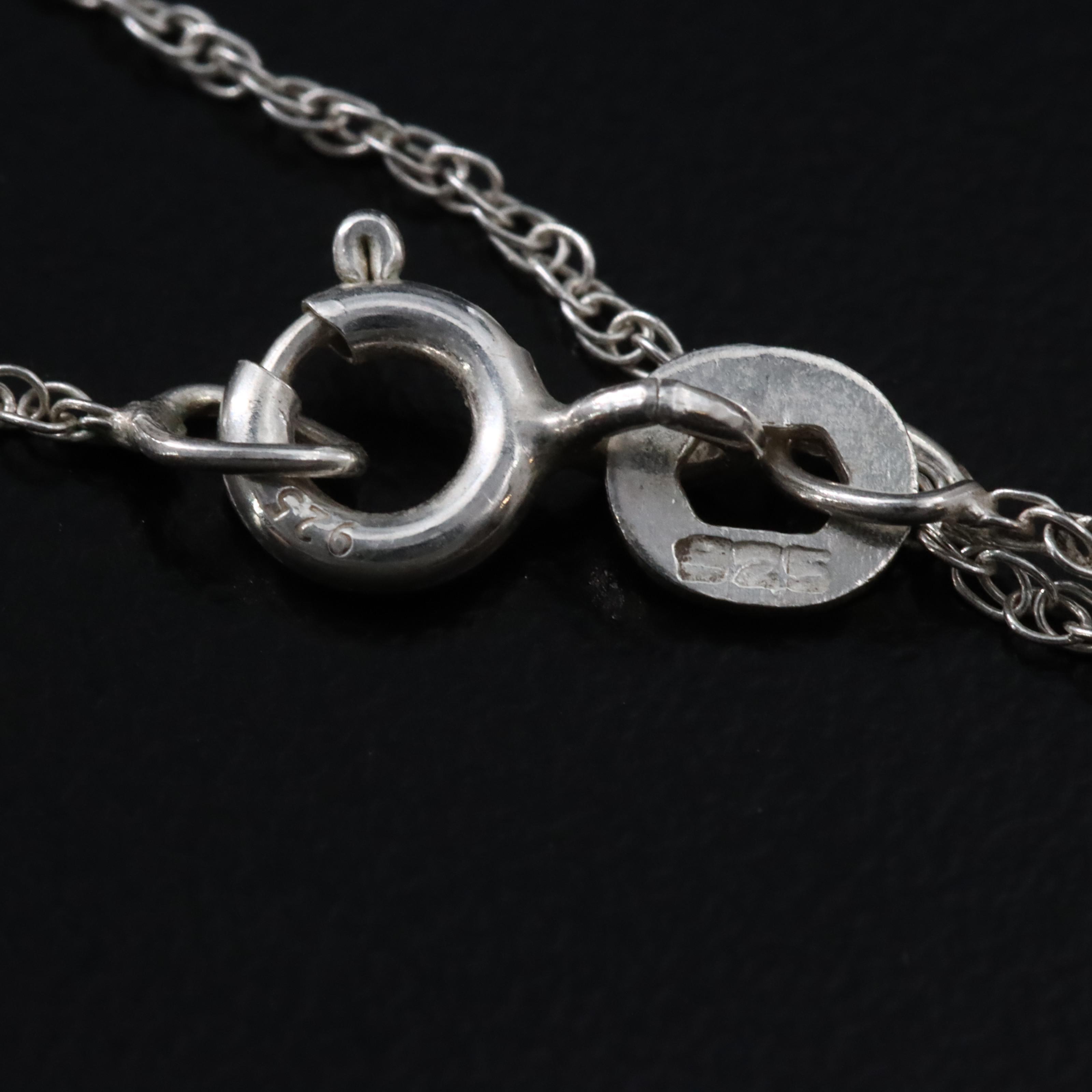 Sterling CZ Pendant Necklace